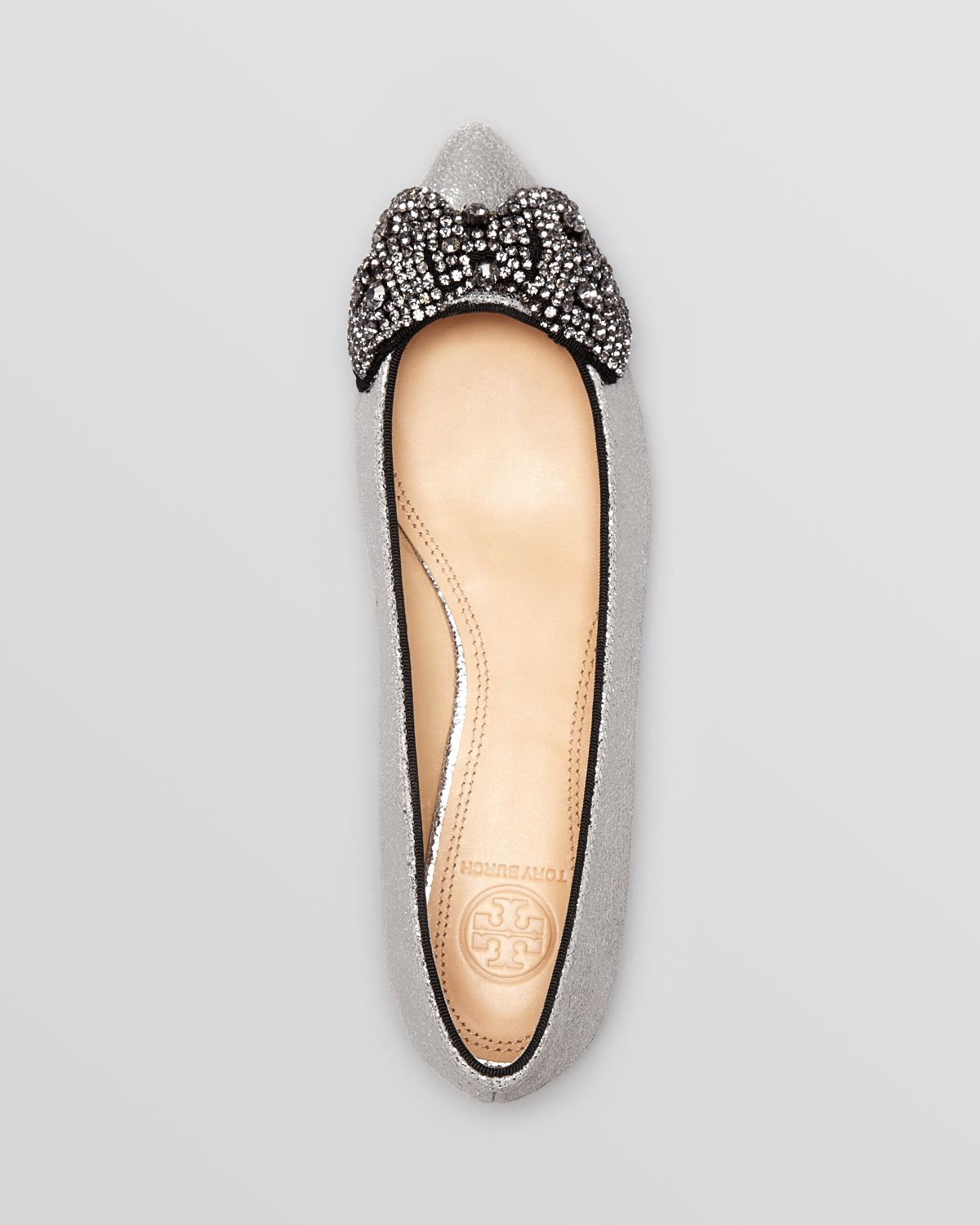 tory burch crystal buckle flat