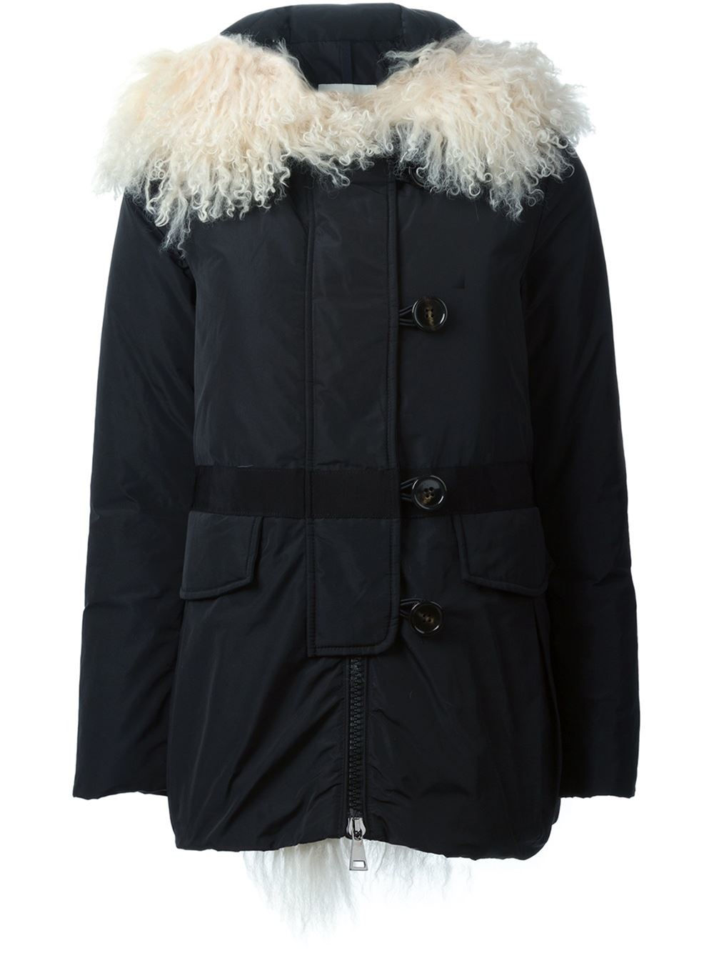 moncler fur collar jacket