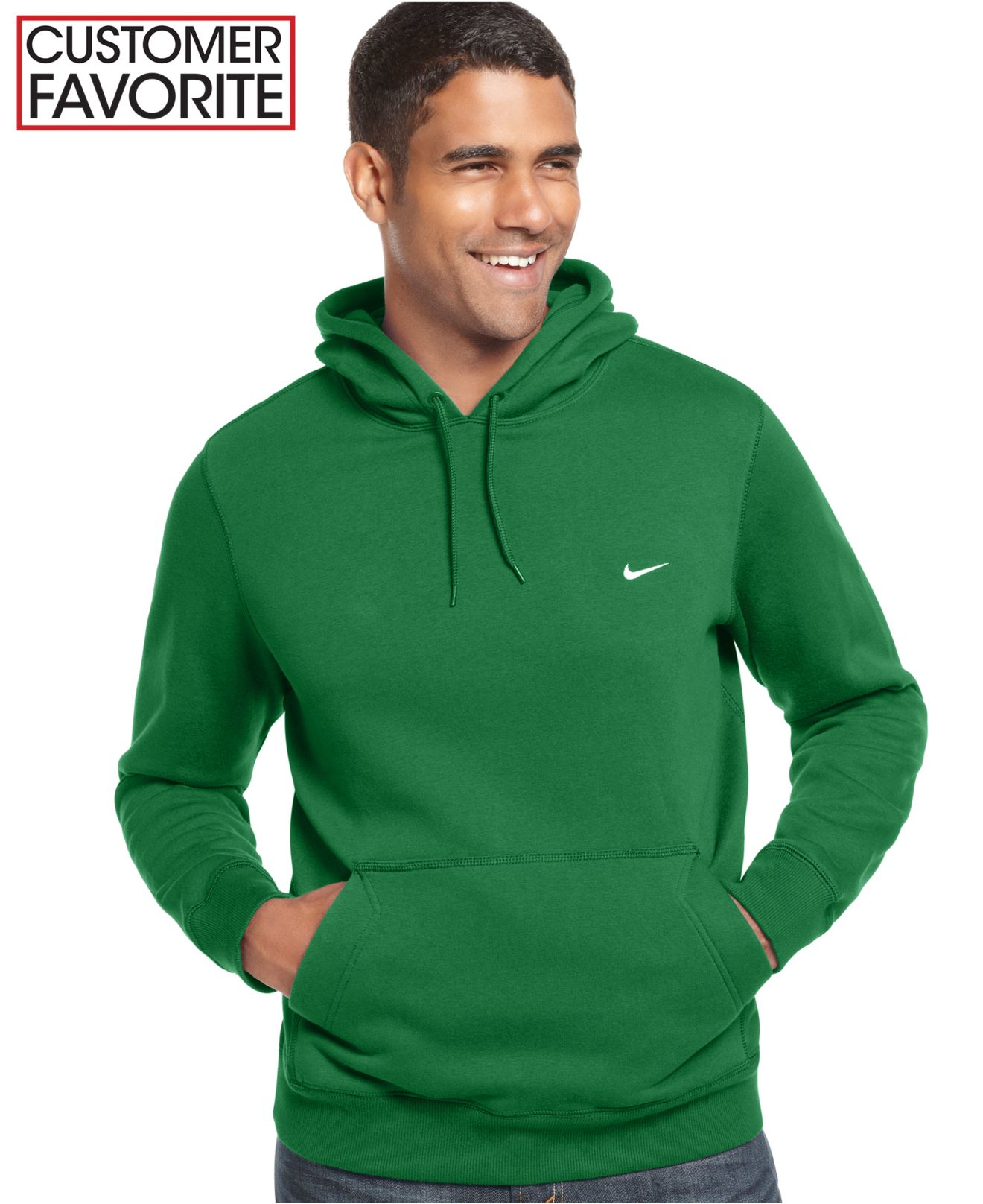 Nike Classic Fleece Pullover Hoodie Green for | Lyst
