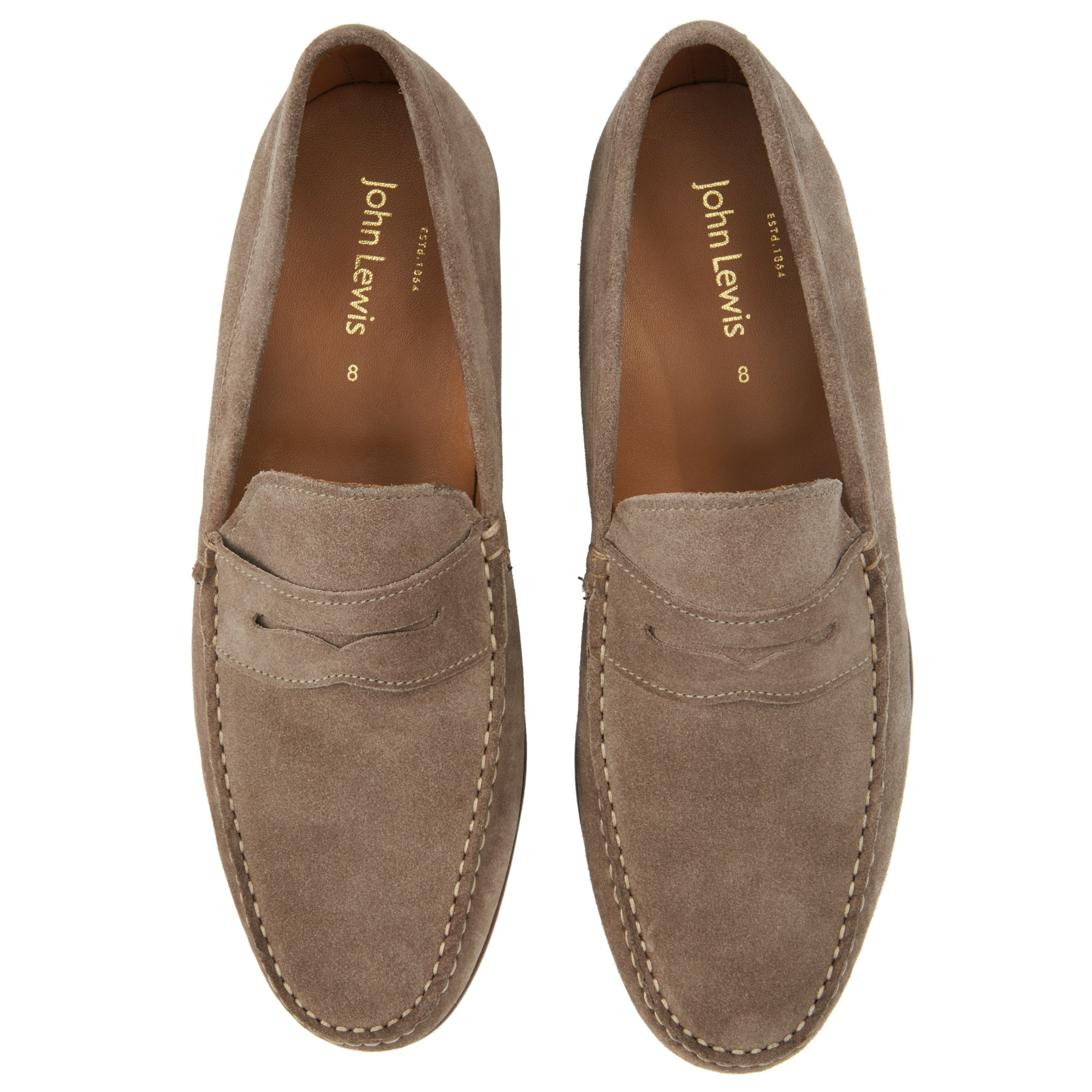 John Lewis Lloyd Suede Penny Loafers for Men - Lyst