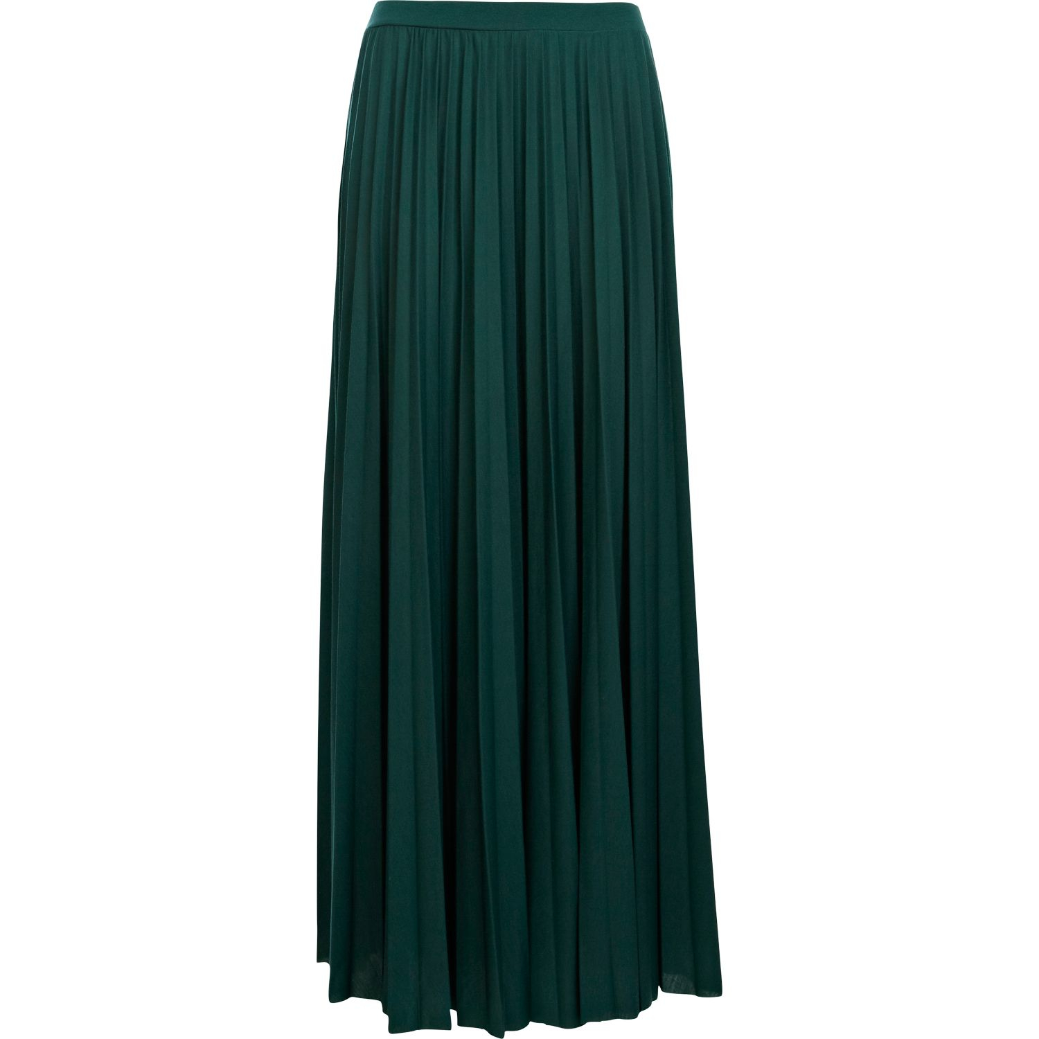 River Island Dark Green Pleated Maxi Skirt Lyst UK