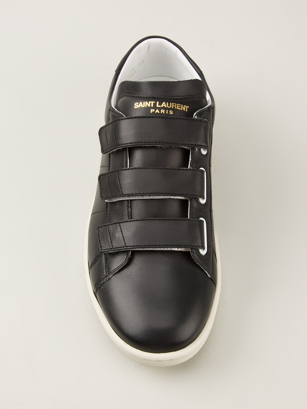 black velcro sneakers