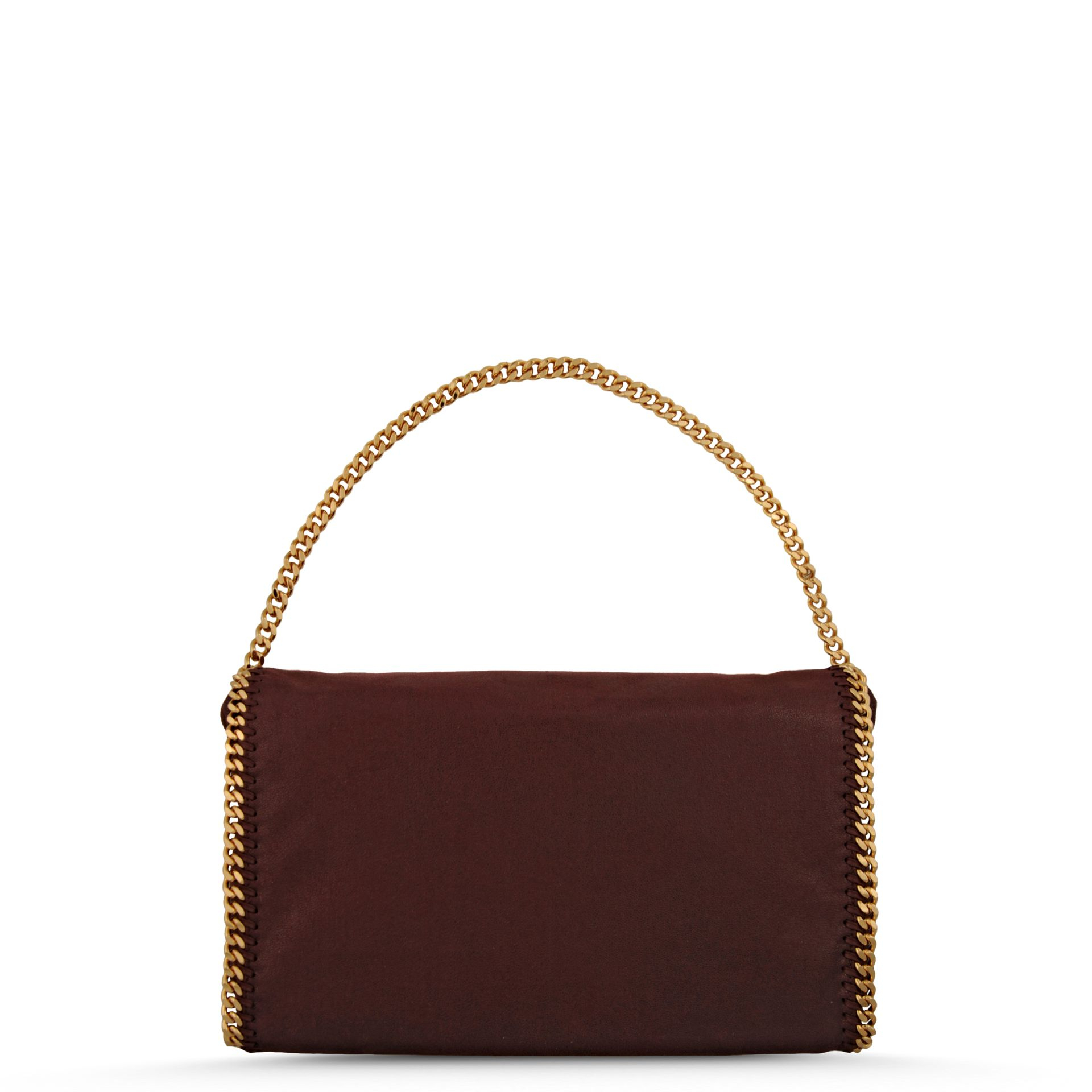 Stella McCartney Falabella Shaggy Deer Fold Over Tote in Gold 
