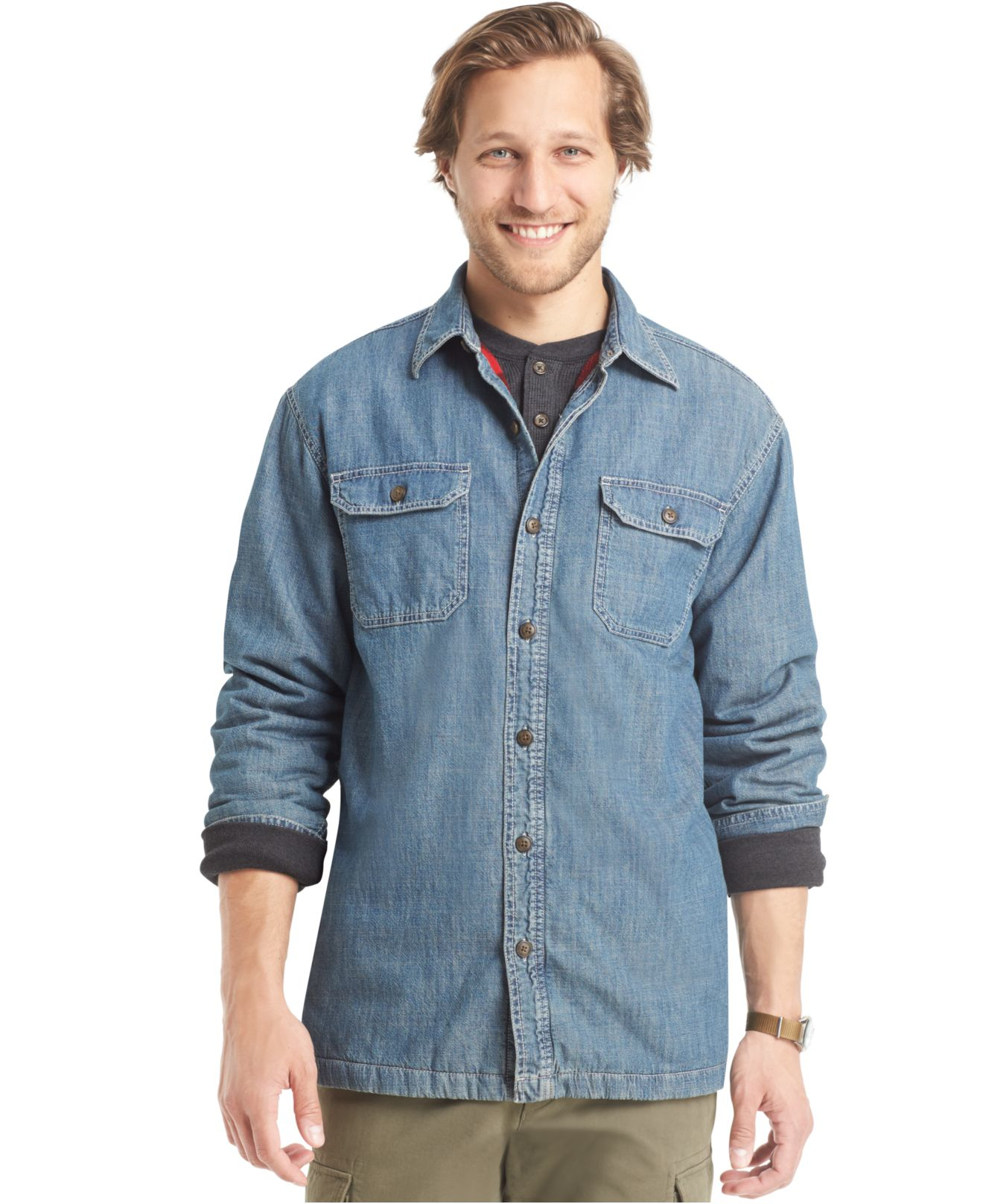 lined work shirt