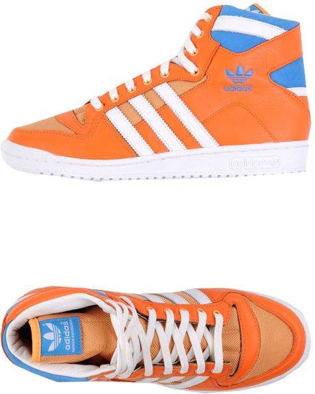 Adidas Originals High-Tops & Trainers in Orange for Men | Lyst