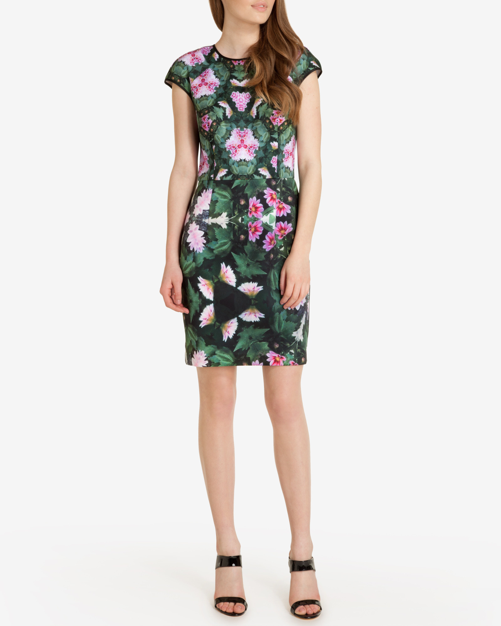 Ted Baker Friyo Natural Kingdom Dress in Dark Green (Green) - Lyst