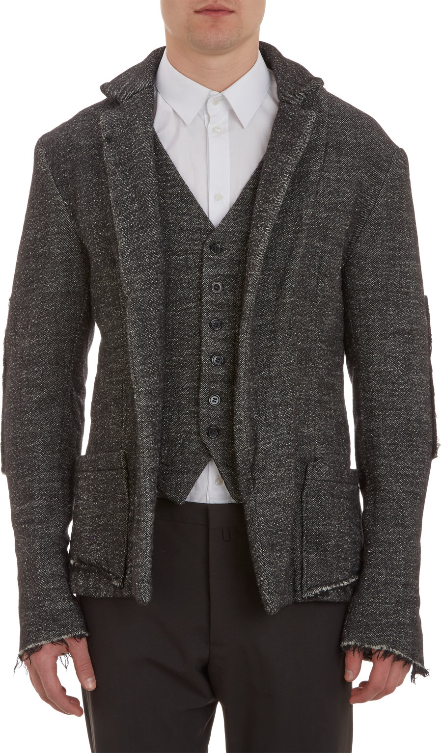 Greg Lauren The Charcoal Tweed Dickens Oliver Jacket in Gray for Men - Lyst
