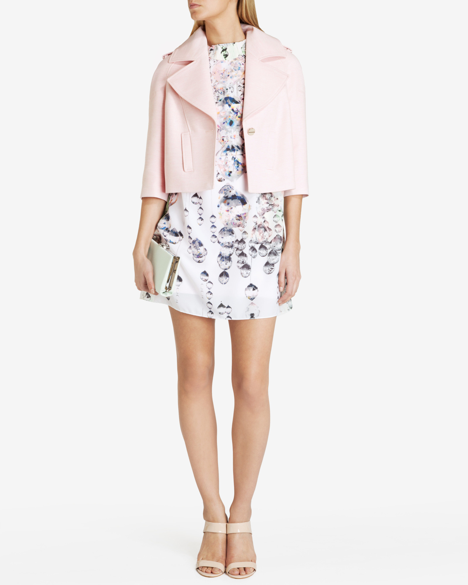 baby pink cropped jacket