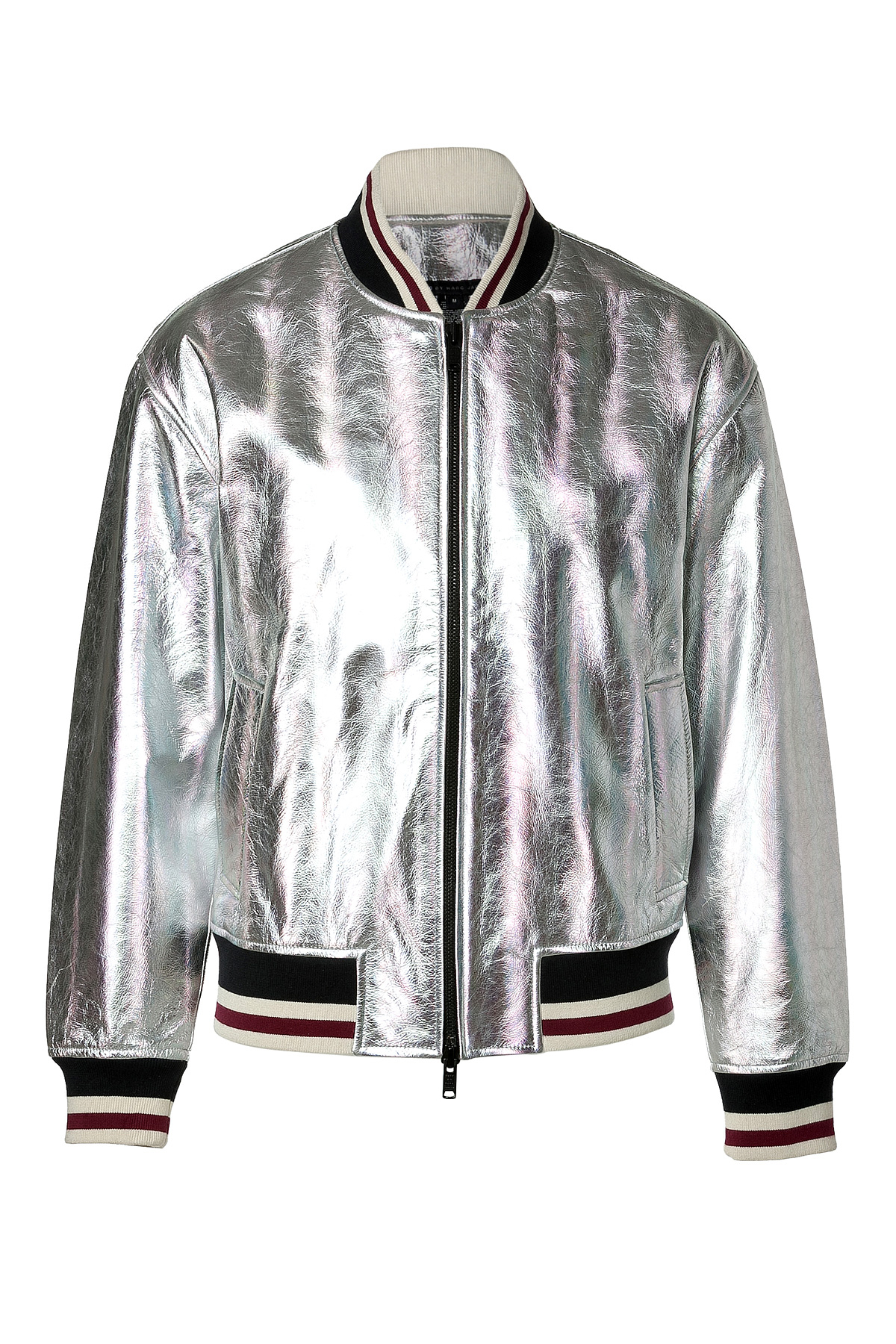 Lyst - Marc By Marc Jacobs Metallic Leather Bomber Jacket in Metallic