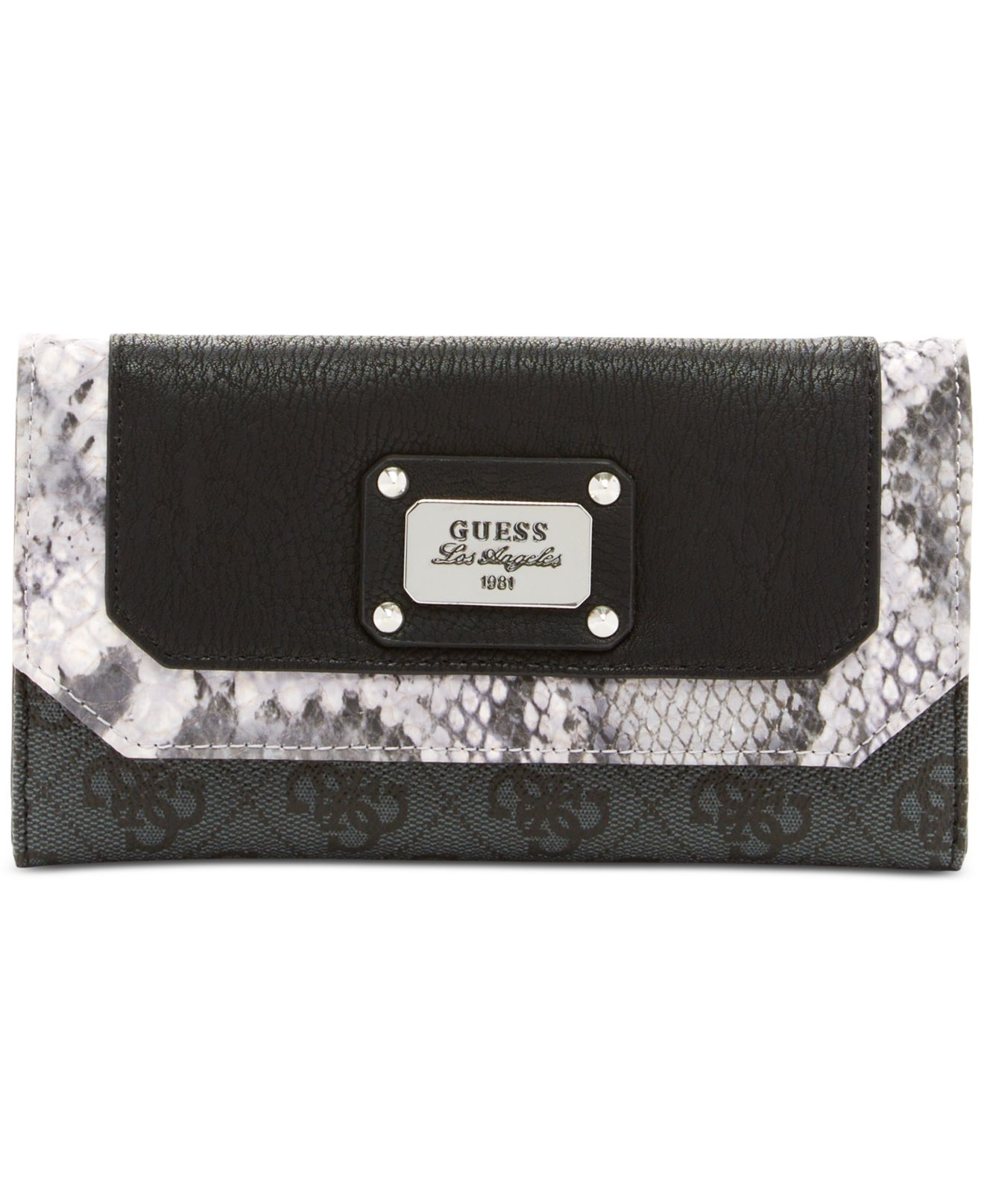 Guess Escapade Slim Clutch Wallet in Black Lyst