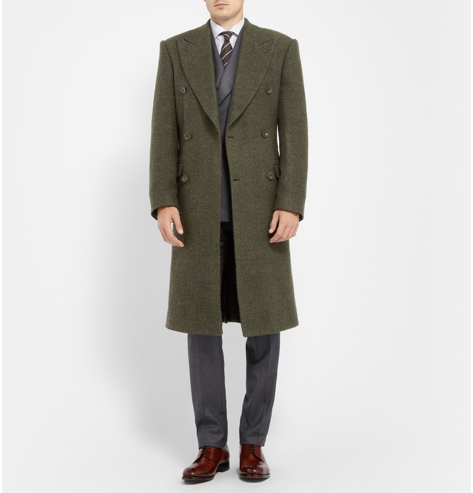 mens herringbone overcoat