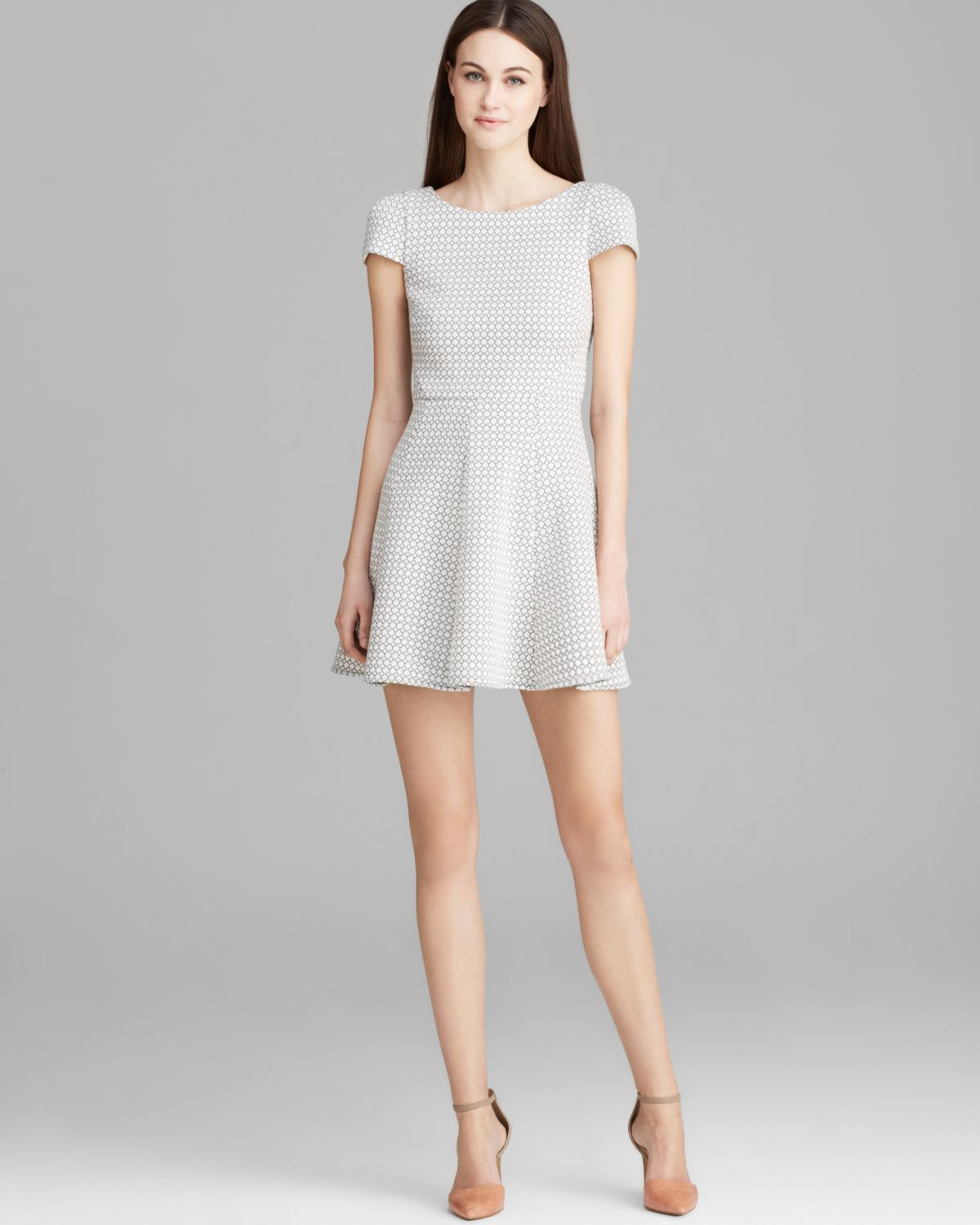 Lyst - 4.collective Dress - Cap Sleeve Circle Quilt Fit ...
