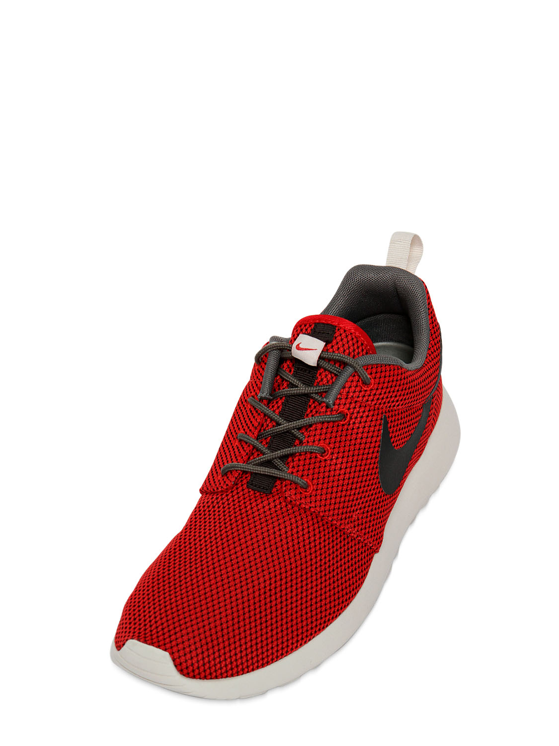 Nike Roshe Run Nylon Mesh Sneakers in Red for Men Lyst
