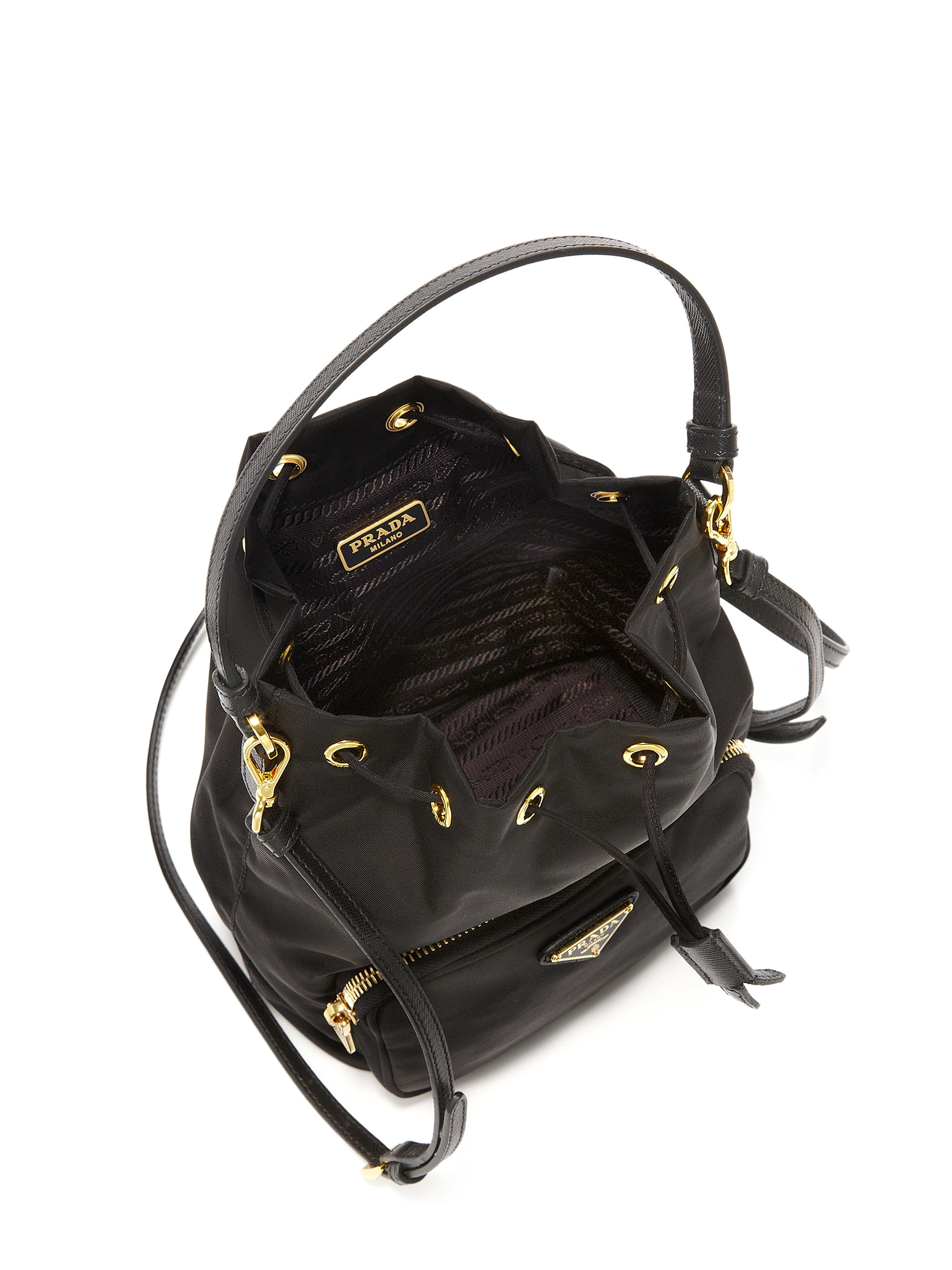 Prada Tess Mini Backpack in Black - Lyst