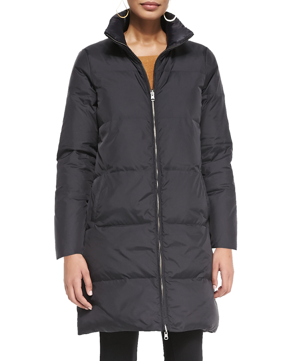 ankle length down puffer coat