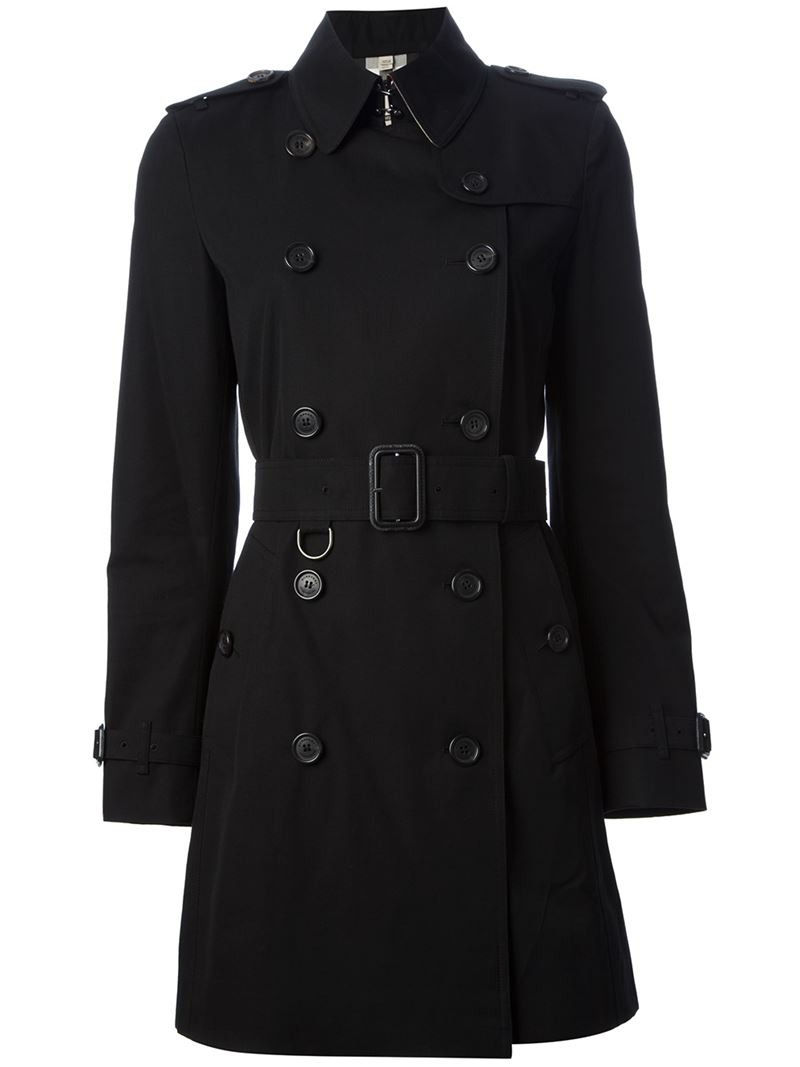 Burberry 'balmoral' Trench Coat in Black - Lyst