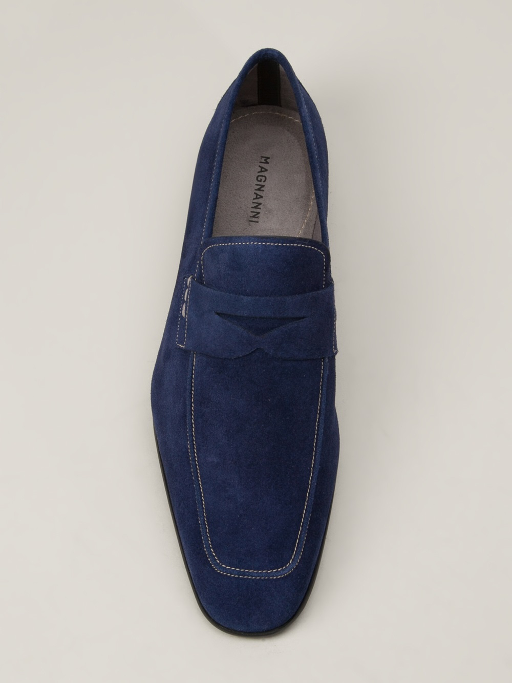magnanni blue suede loafers