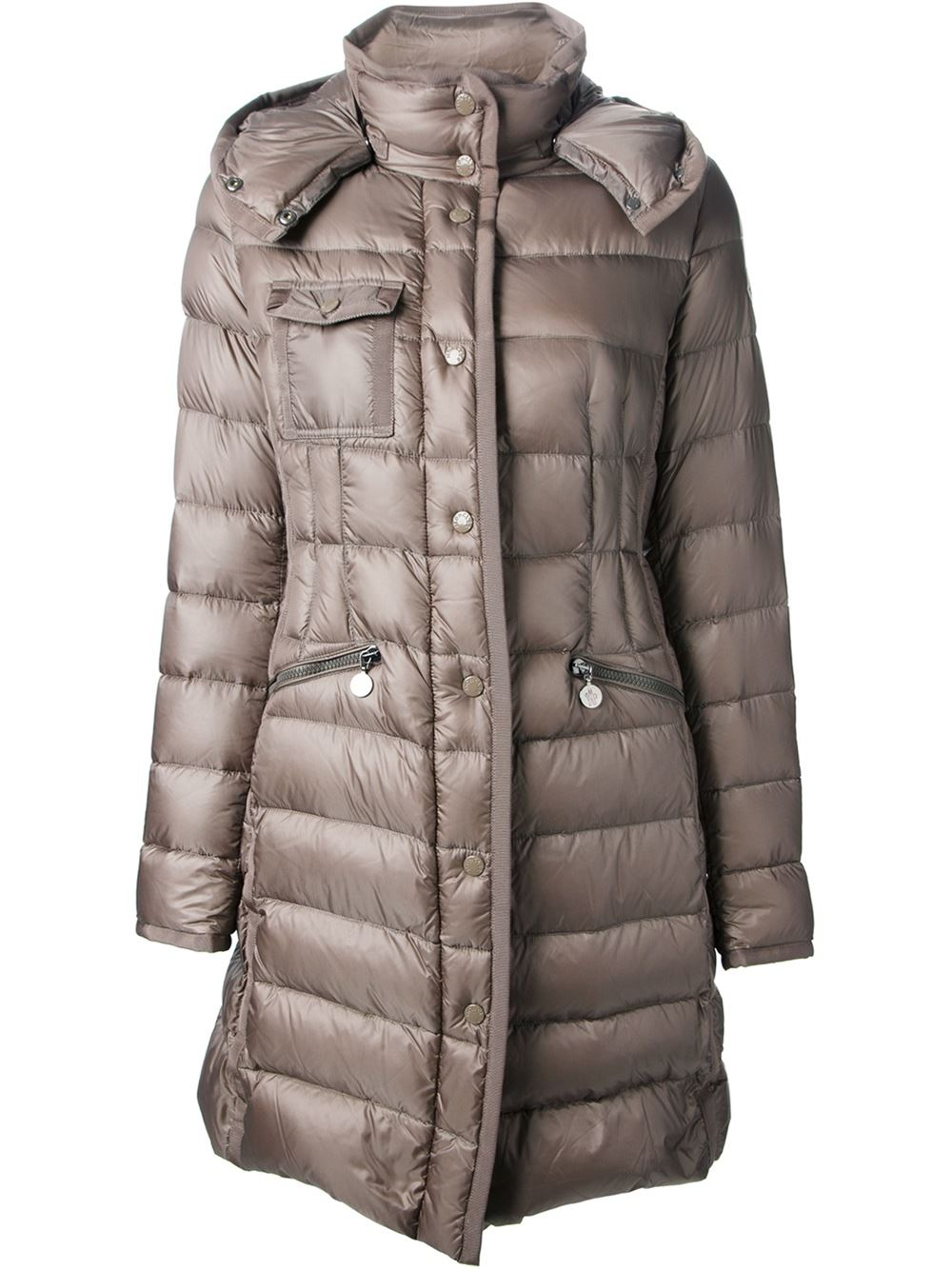 Lyst - Moncler 'Hermine' Padded Coat in Gray