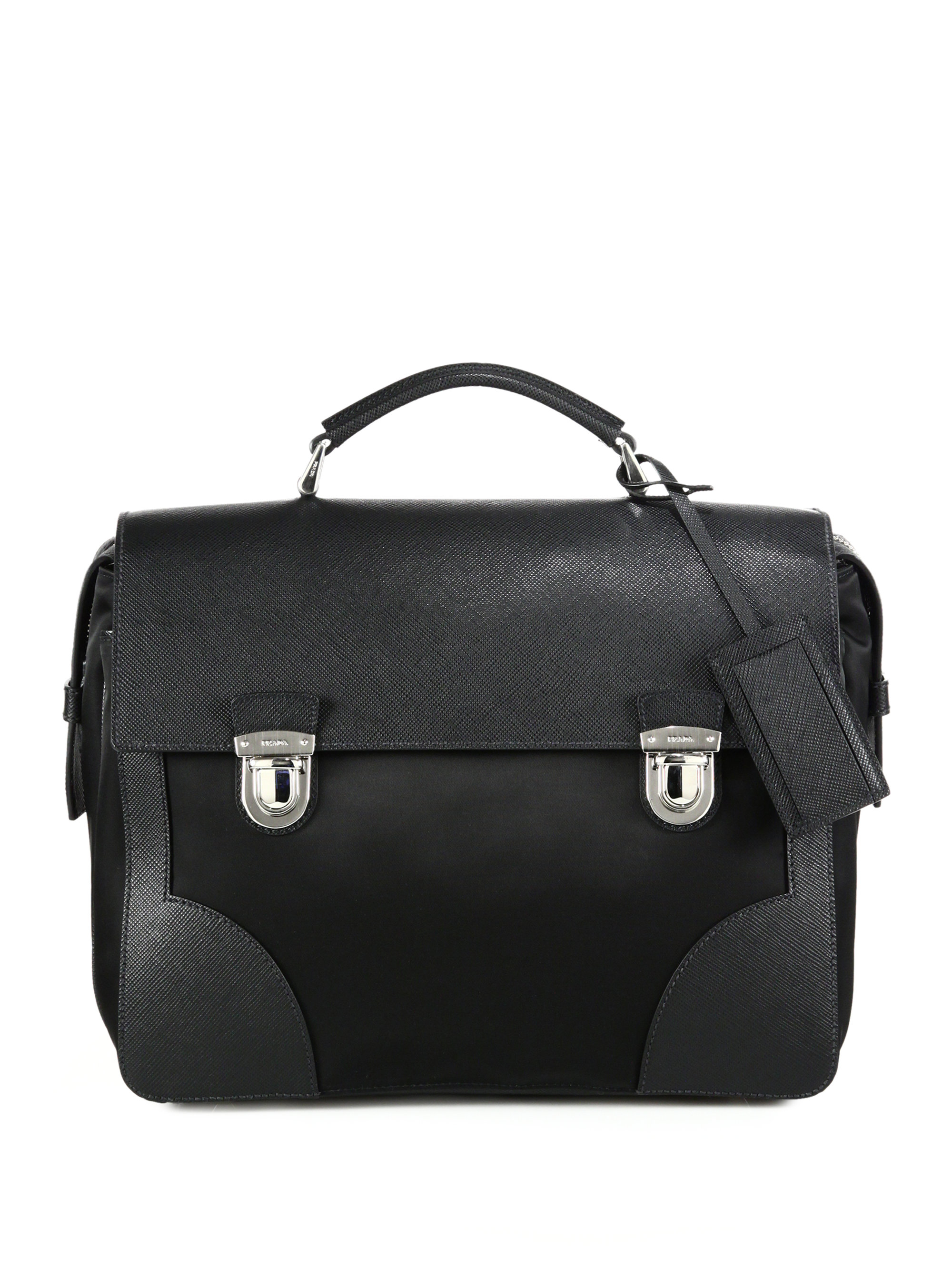 Prada Black Nylon Saffiano Detail 105