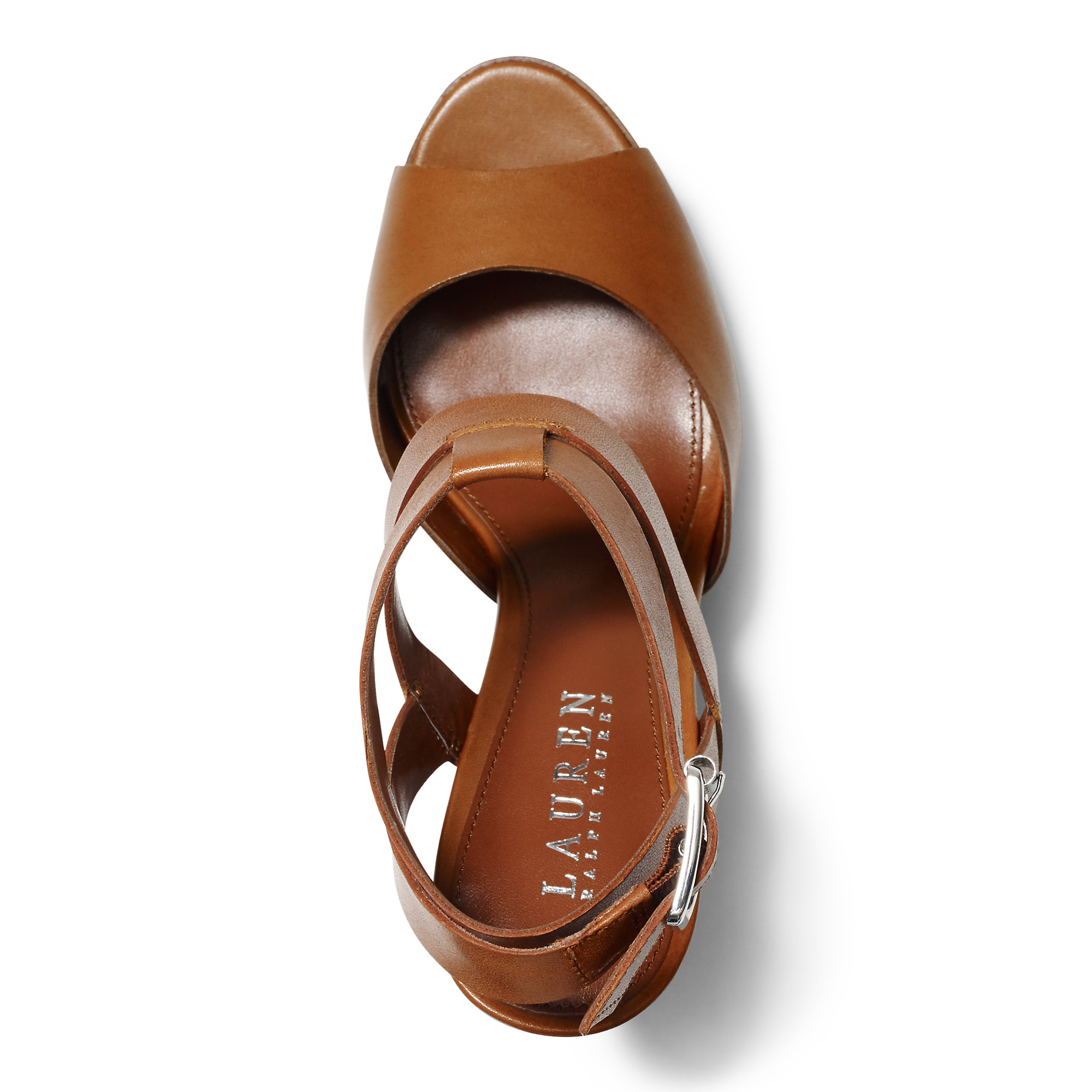 Ralph Lauren Saydee Vachetta Sandal in Brown | Lyst