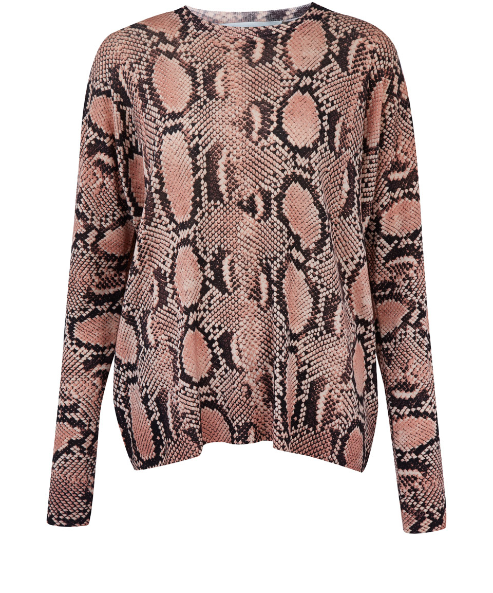 snake print sweater
