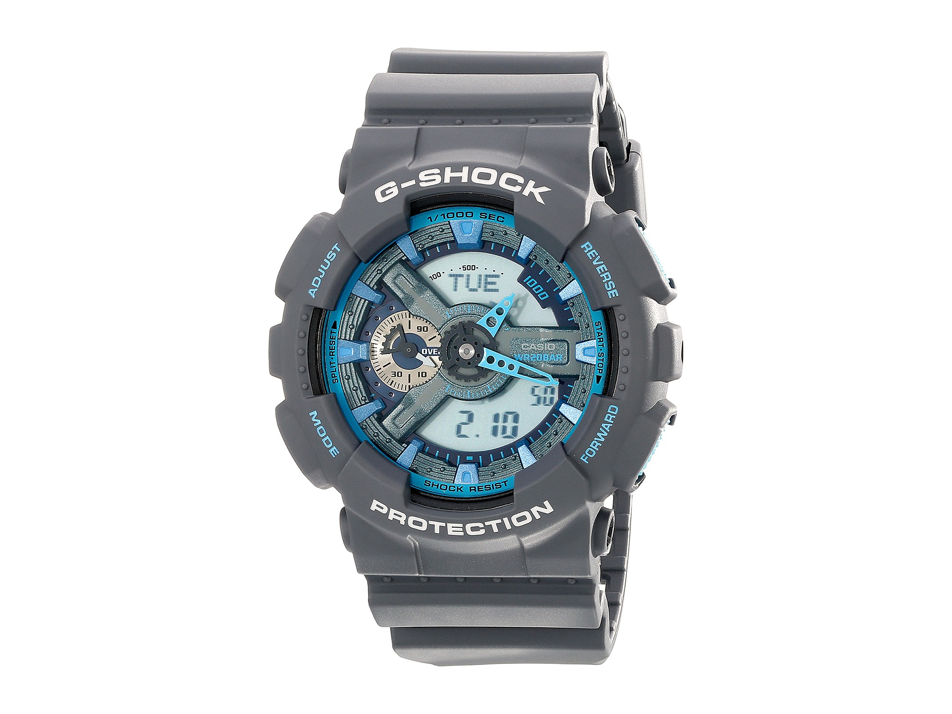 g shock grey blue