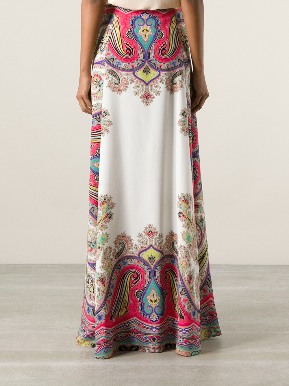 etro printed maxi skirt lyst normal dot