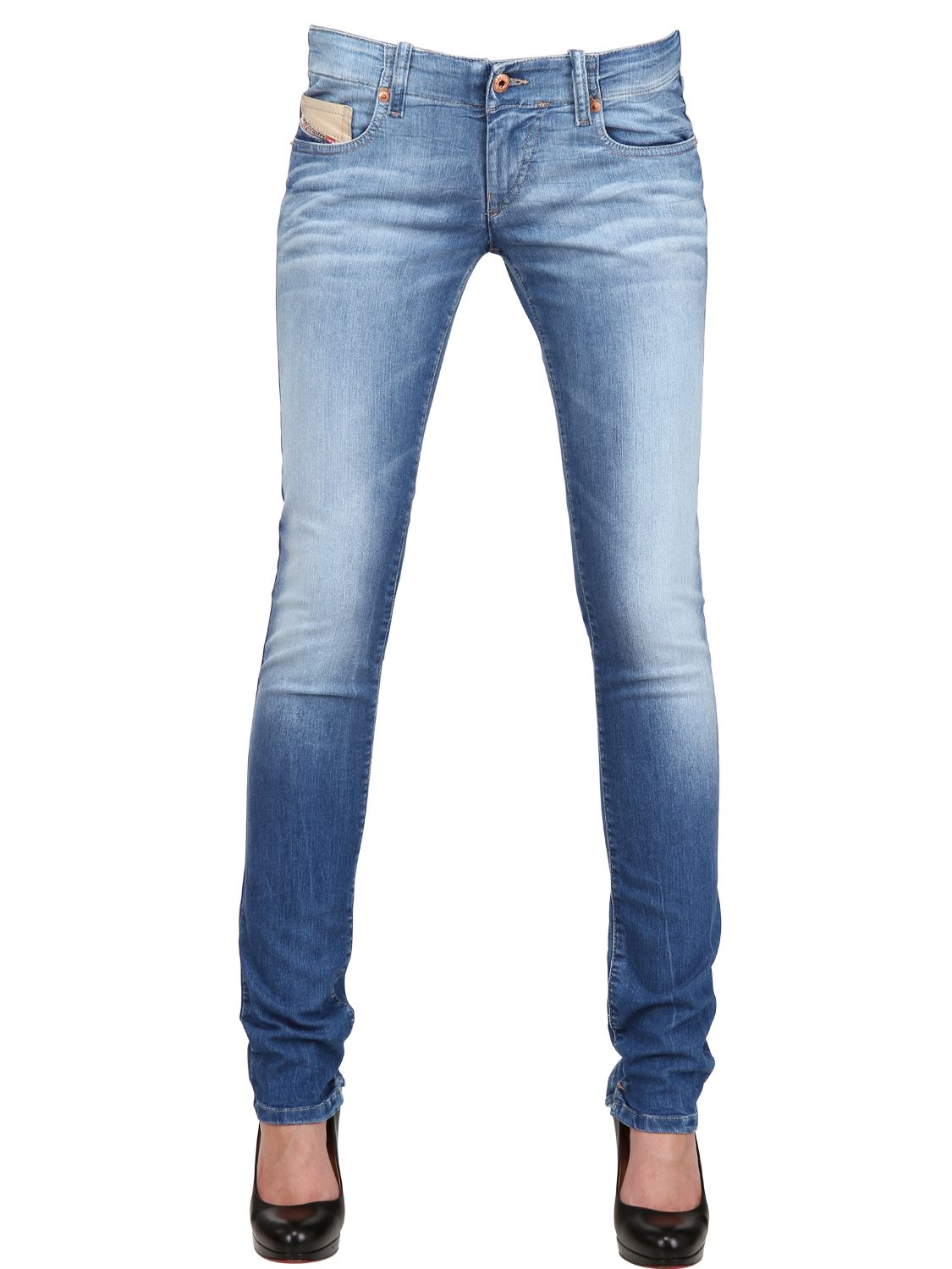 DIESEL Stretch Denim Grupee Jeans in Light Blue (Blue) - Lyst