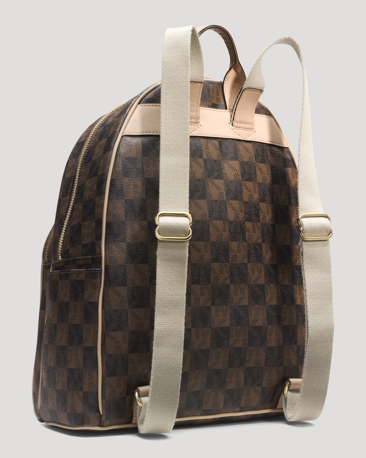 MICHAEL Michael Kors Backpack Jet Set Item Checkerboard Logo in Black/Brown (Brown) - Lyst