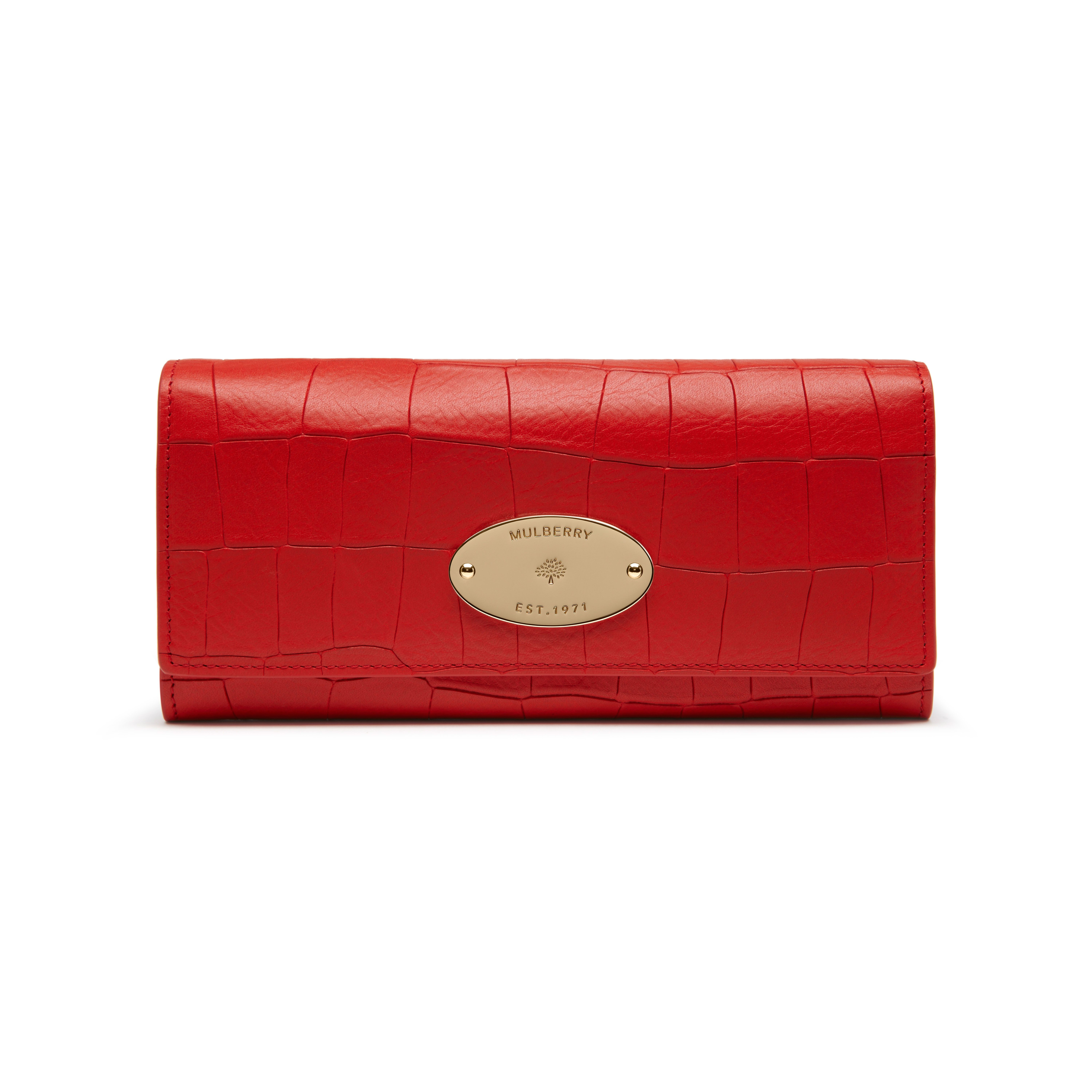 Mulberry Continental Wallet in Red | Lyst