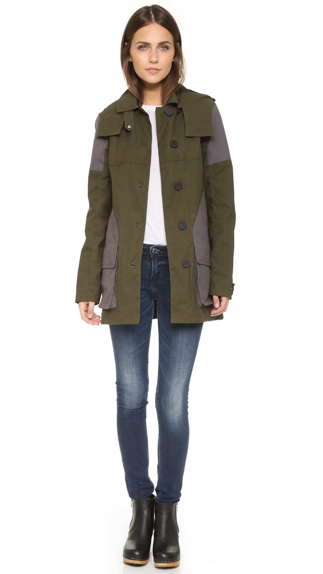 Lyst Hunter Womens Original Wax Hunting Coat Swamp Green/dark Slate