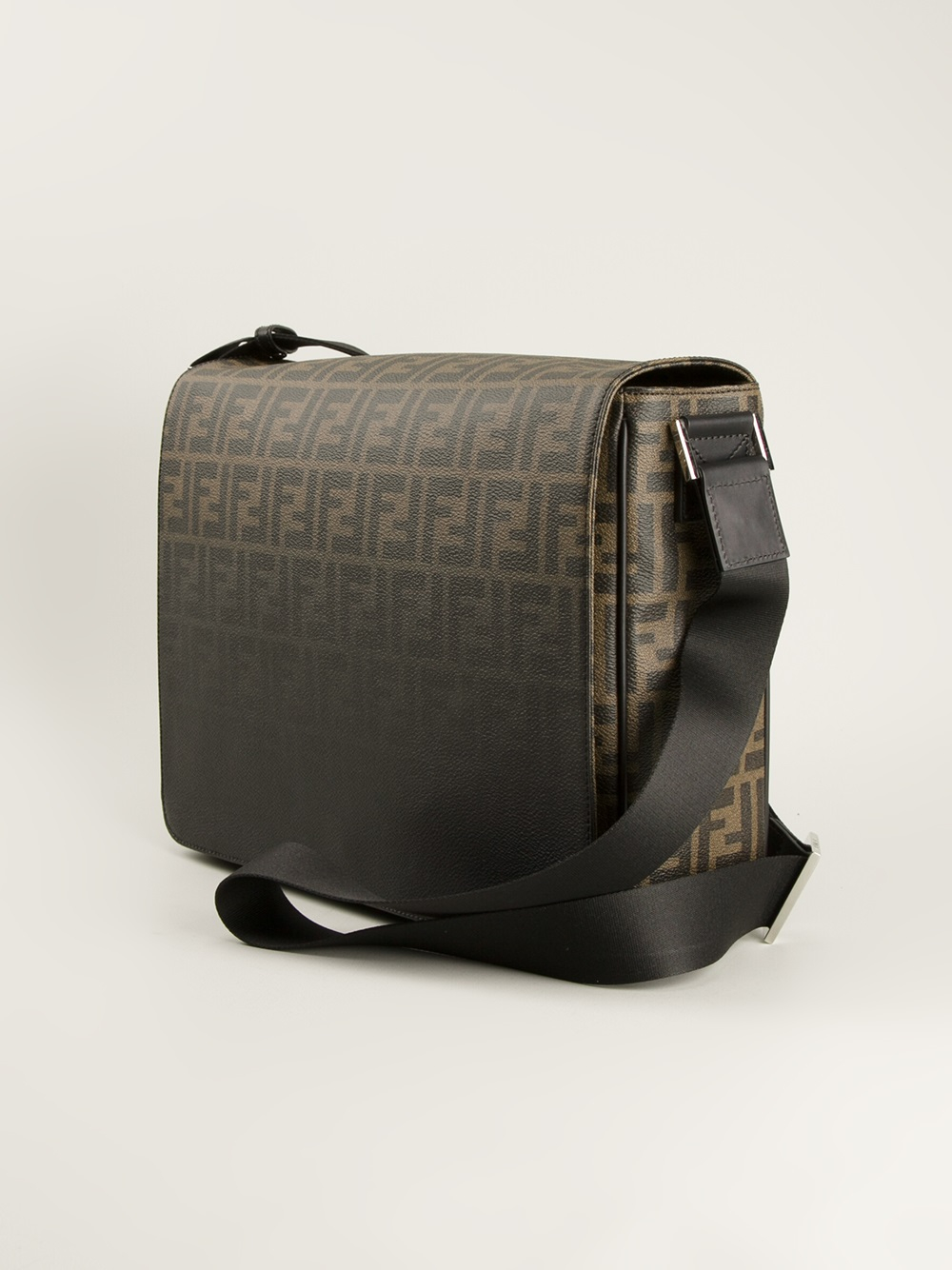 Fendi Zucca Shoulder Bag in Brown for Men | Lyst