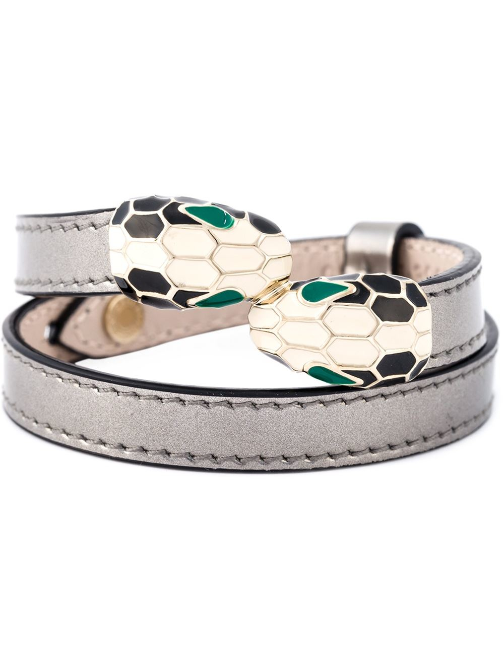 bvlgari serpenti forever leather wrap bracelet