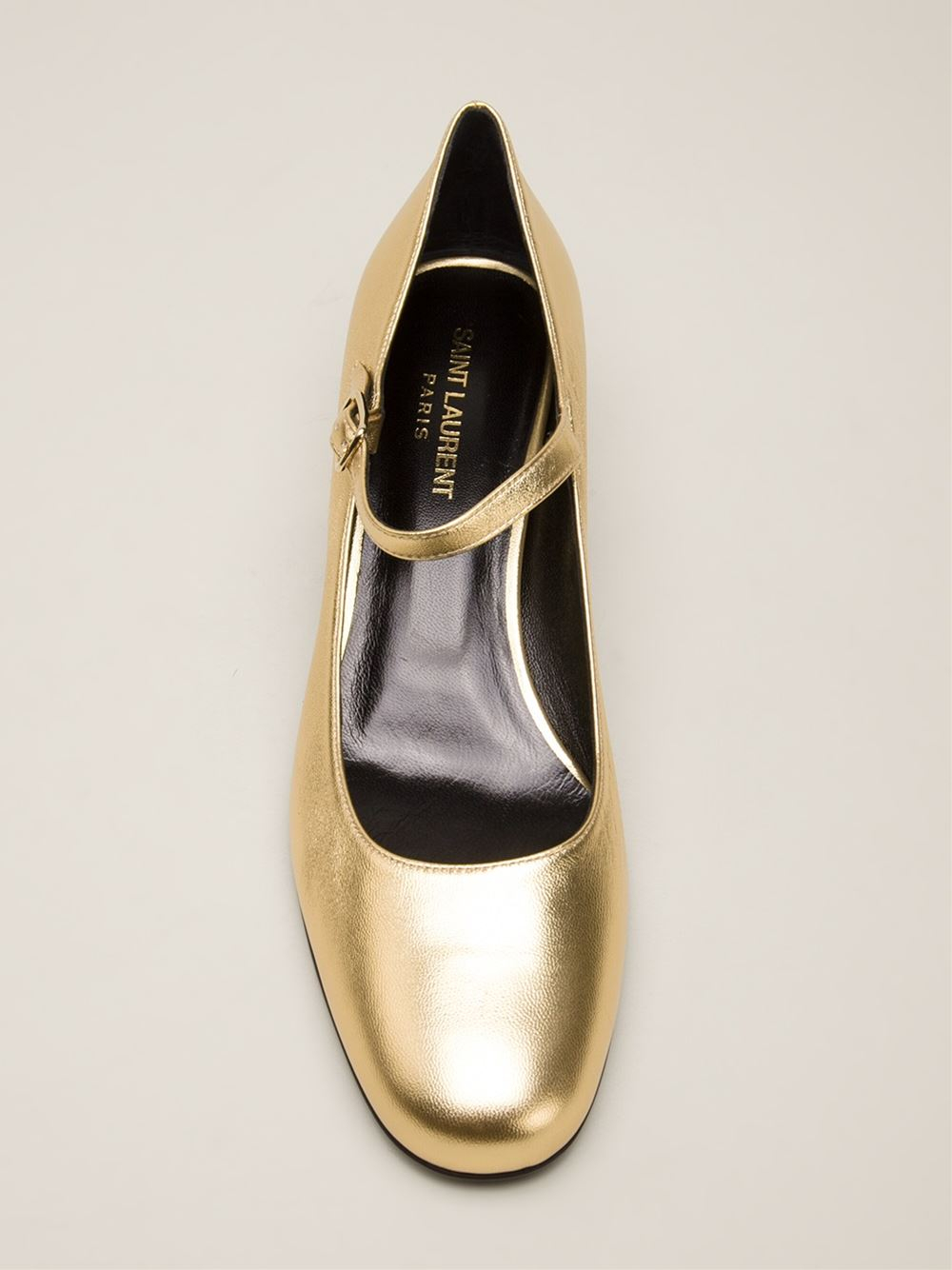 Saint Laurent 'Babies 40' Mary Jane Pumps in Metallic - Lyst