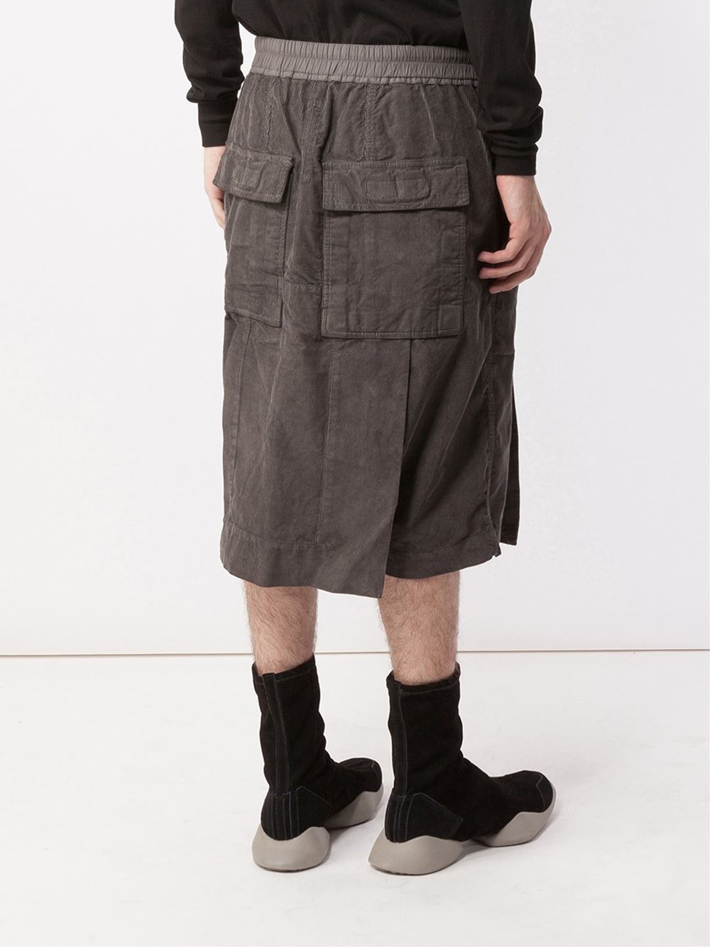 Rick Owens DRKSHDW Cotton Skirt Overlay 