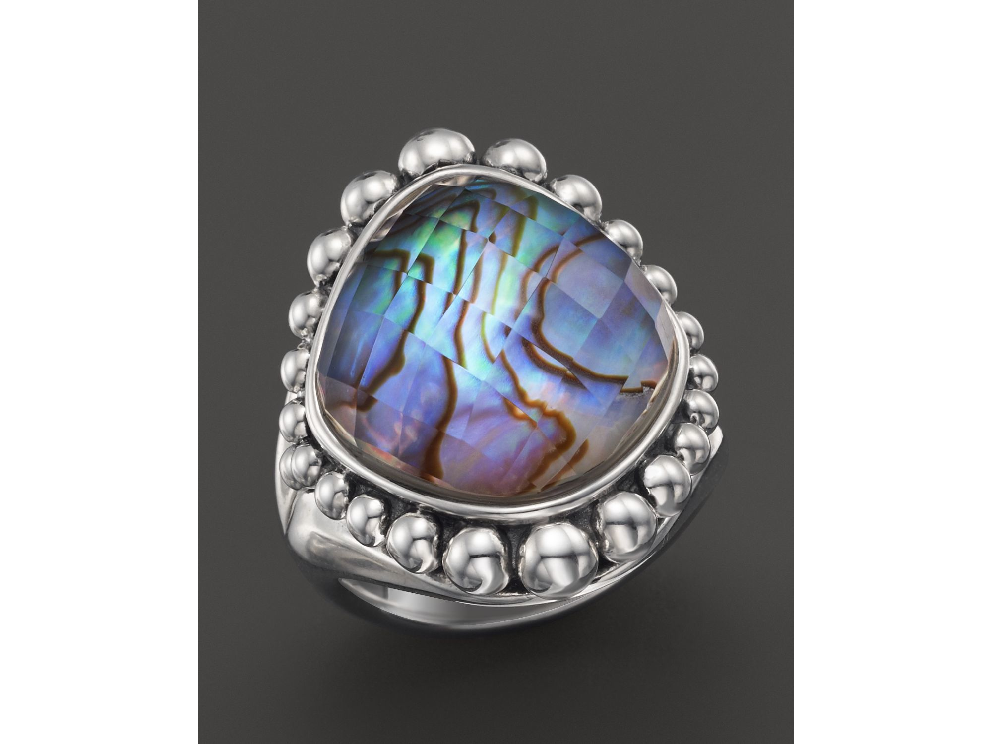 Lyst - Lagos Sterling Silver Maya Abalone Doublet Dome Ring in Metallic