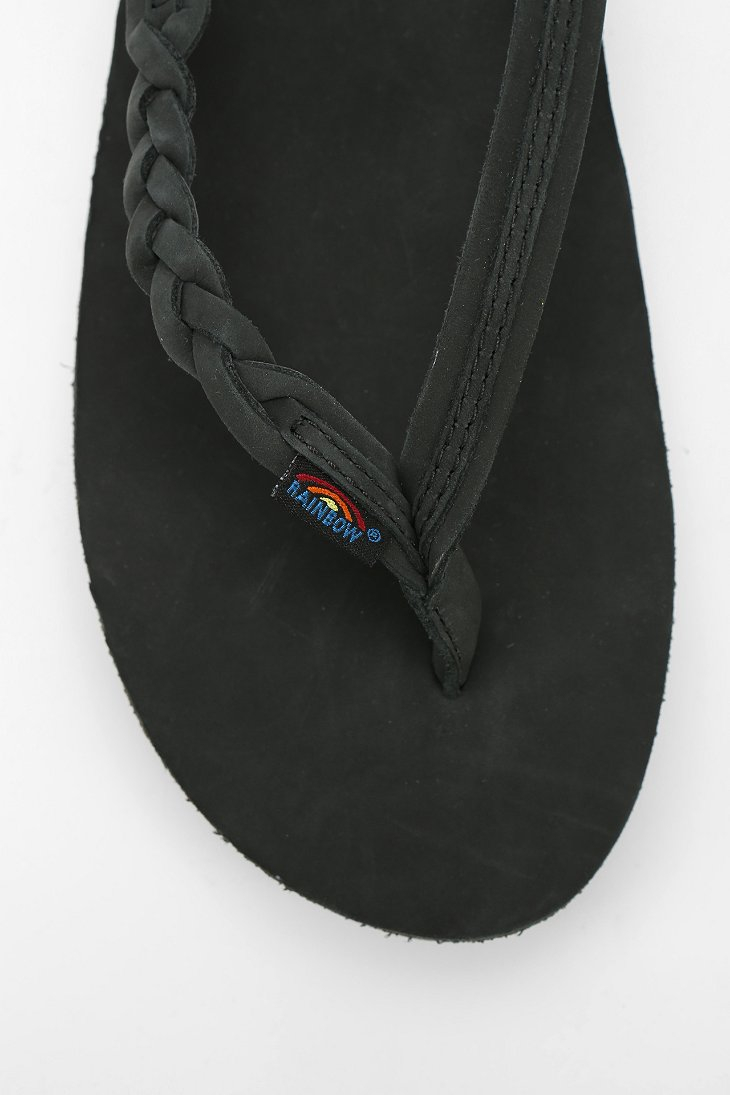 black braided rainbow sandals