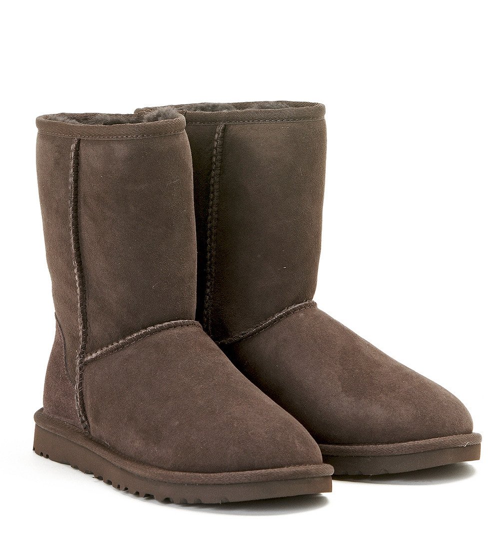 Ugg Classic Short Chocolate Ankle Boots in Brown (MARRONE) | Lyst