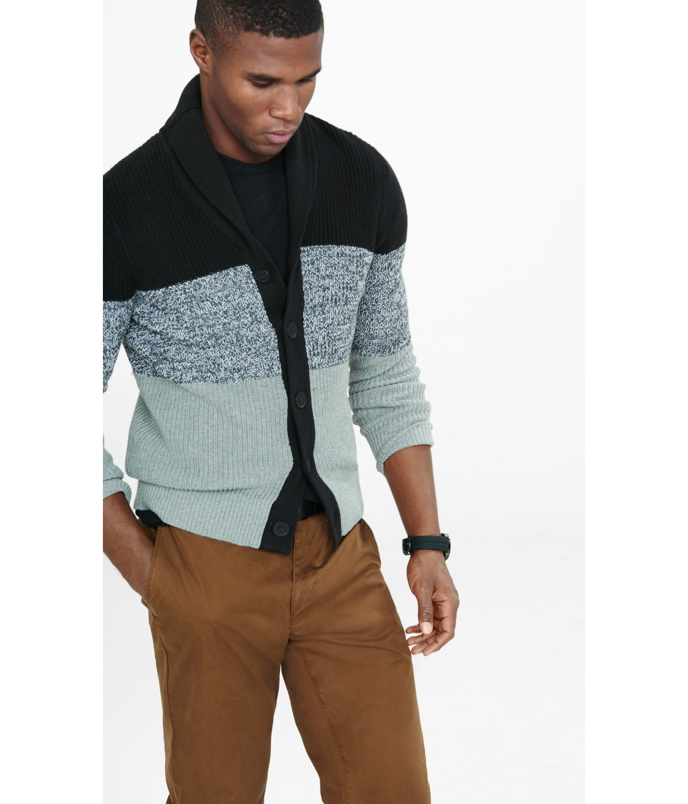 express mens cardigan