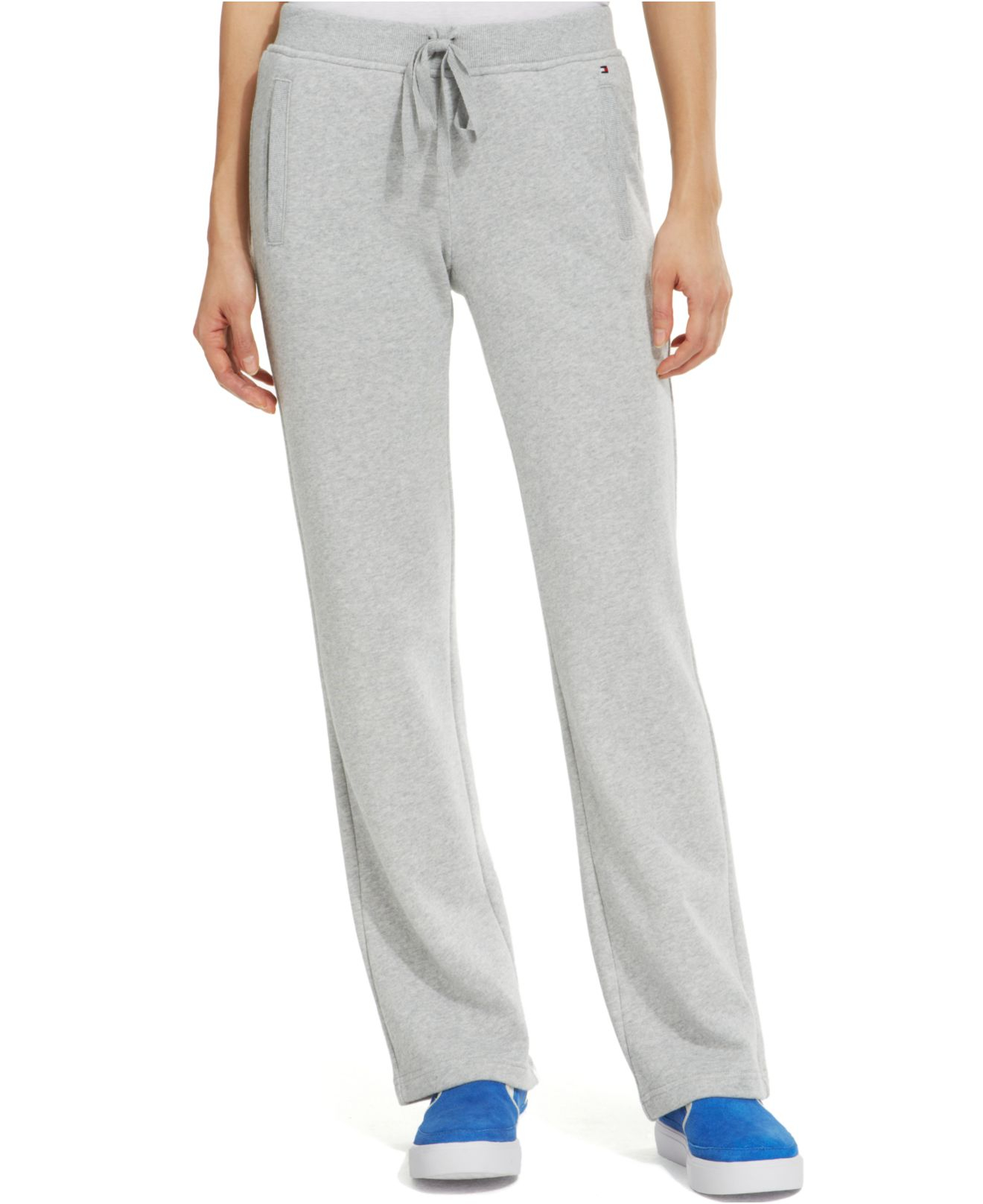 Tommy hilfiger French Terry Active Pants in Gray | Lyst