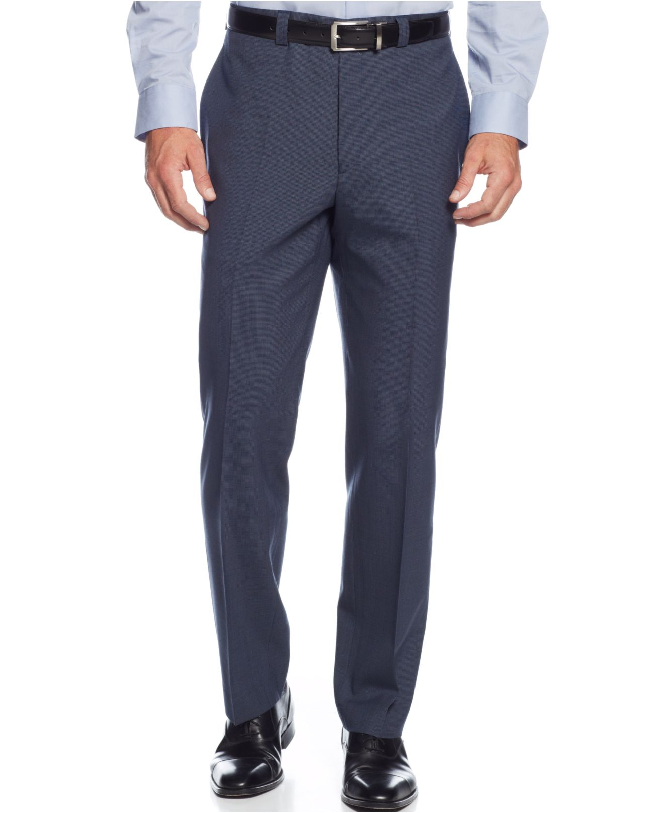 Lyst Lauren By Ralph Lauren 100 Wool Houndstooth Dress Pants in Blue