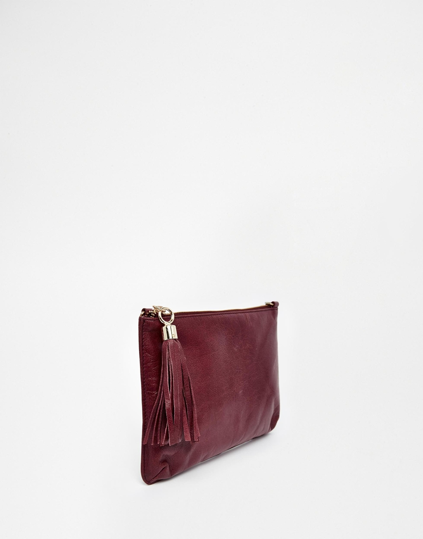 Lyst Urbancode Leather Clutch Bag With Optional Shoulder Strap In Gallery