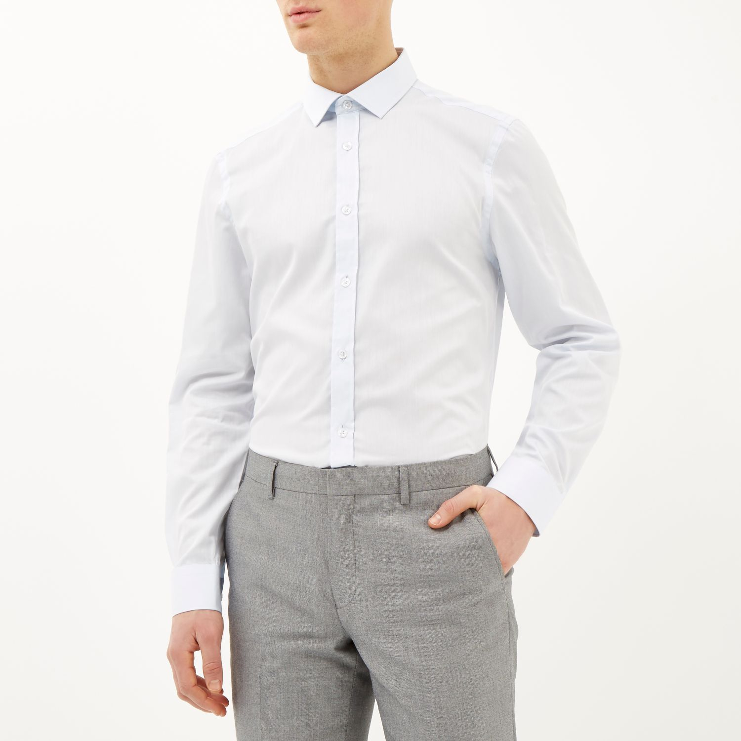 Lyst River Island Light Blue Long Sleeve Formal Shirt in Blue for Men