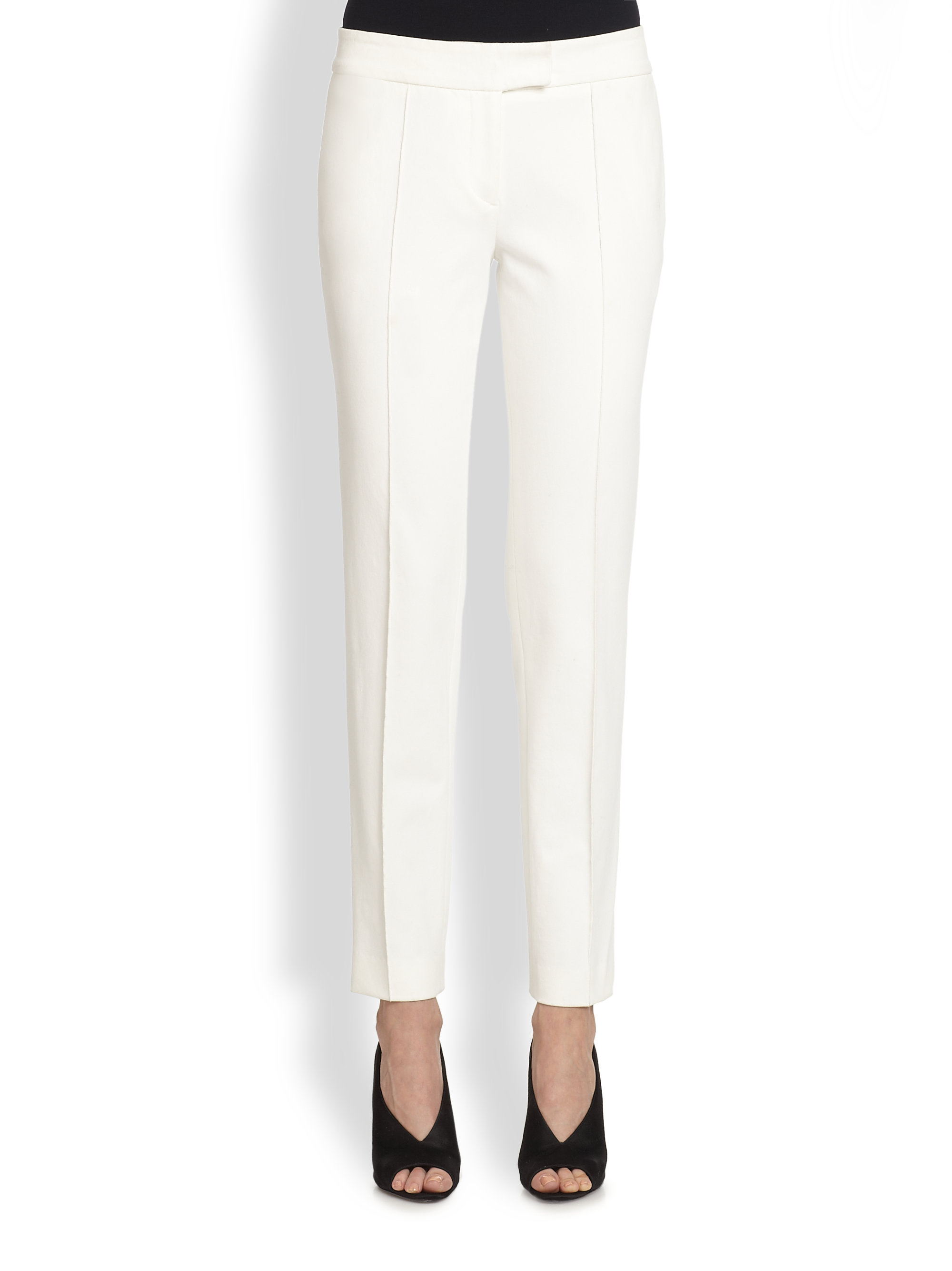 white split hem pants