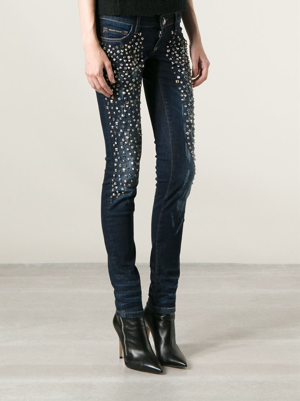Philipp Plein Glitter Rain Jeans in Blue Lyst