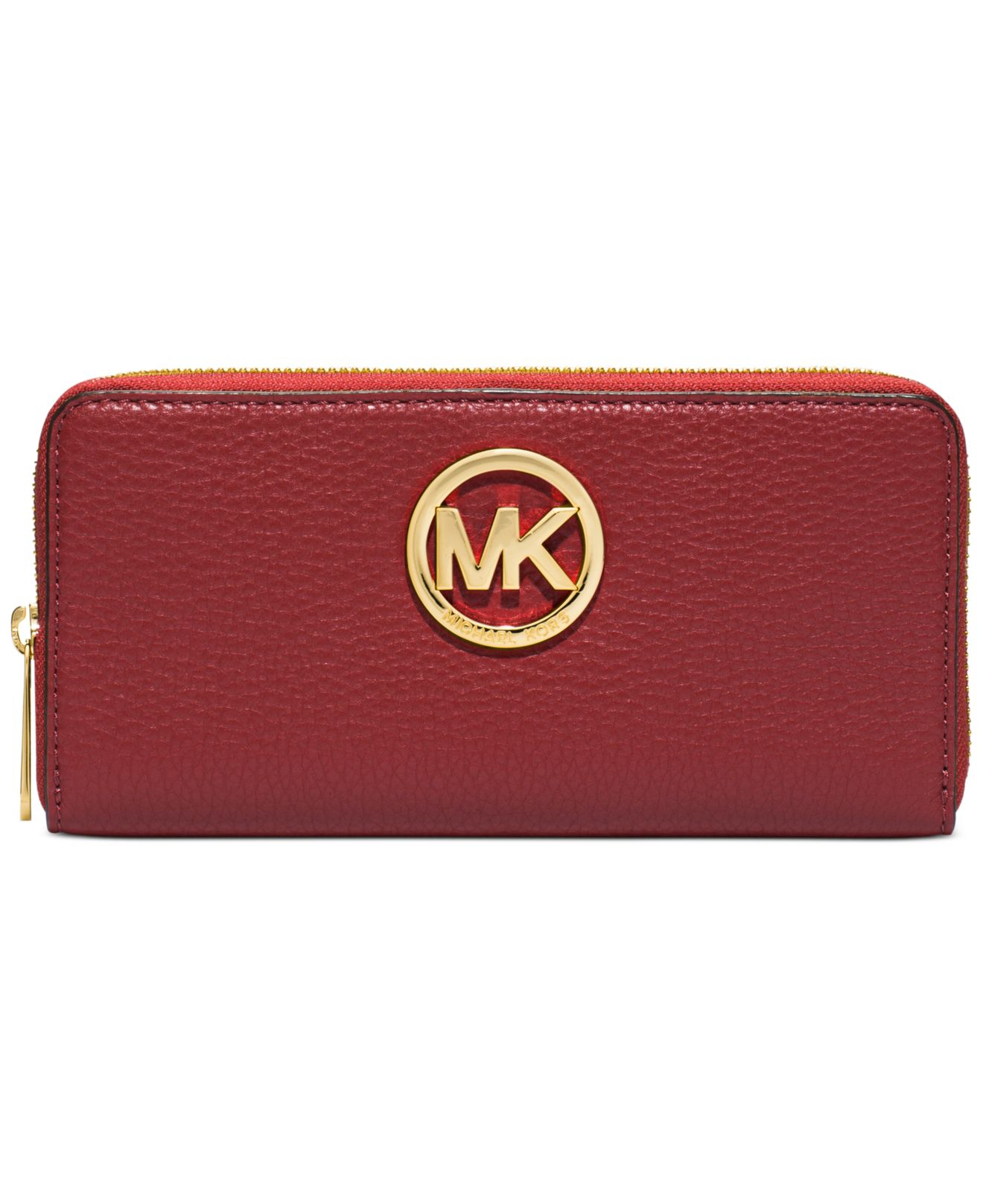 Michael kors Michael Fulton Zip Around Continental Wallet in Red Lyst