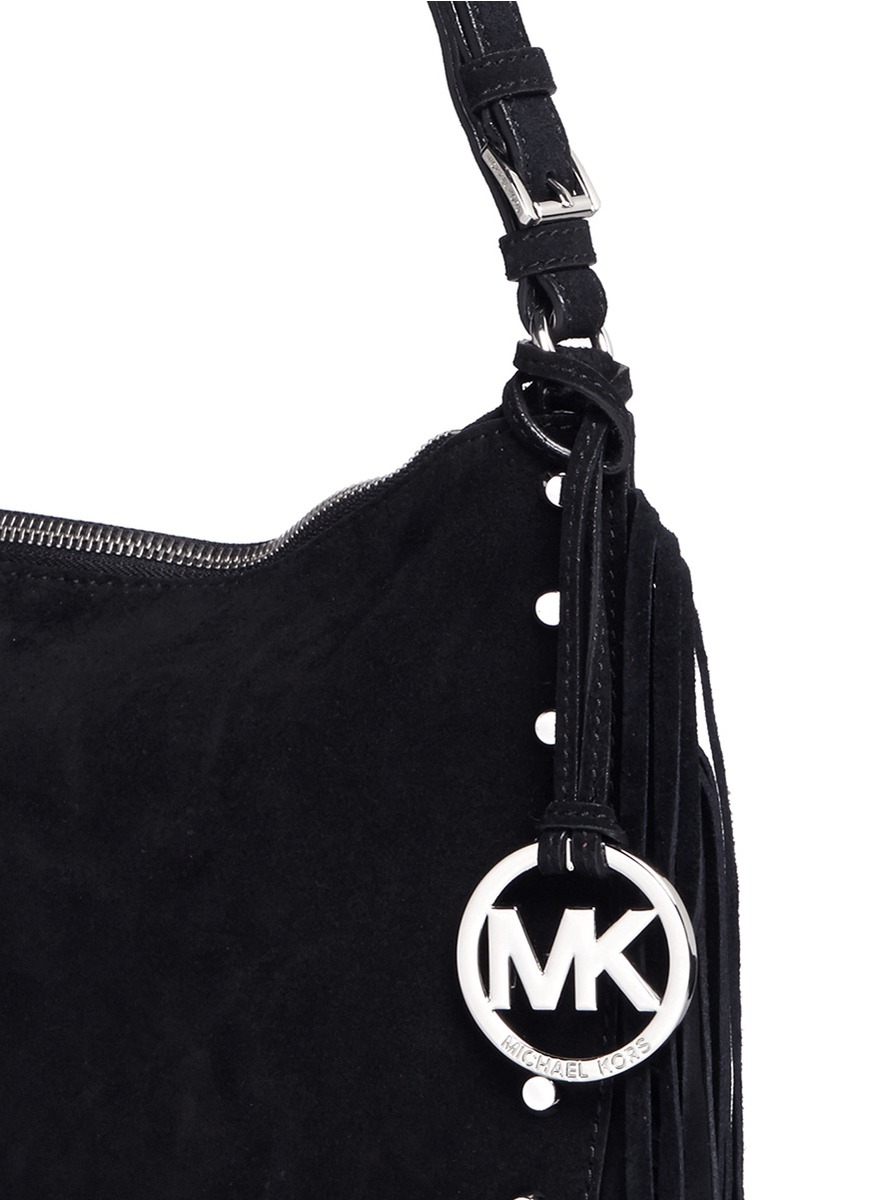 Michael kors black fringe bag clearance