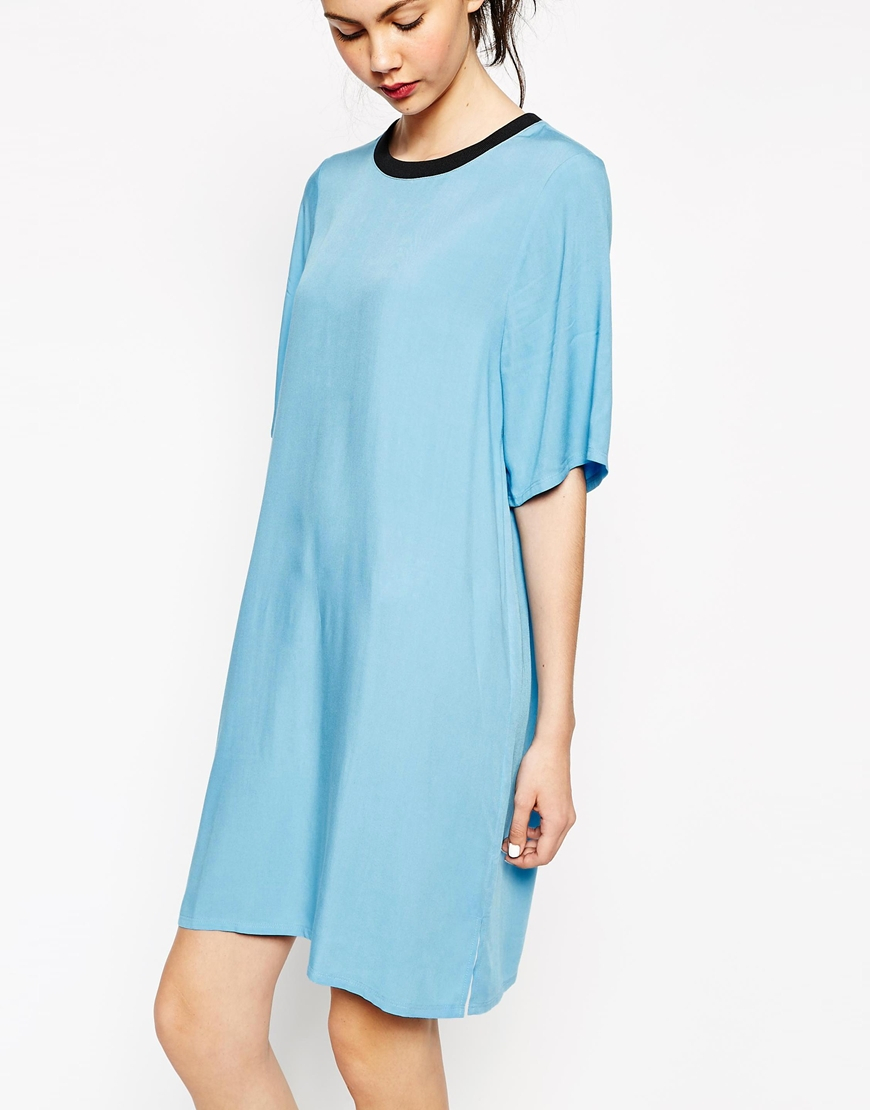 baby blue t shirt dress