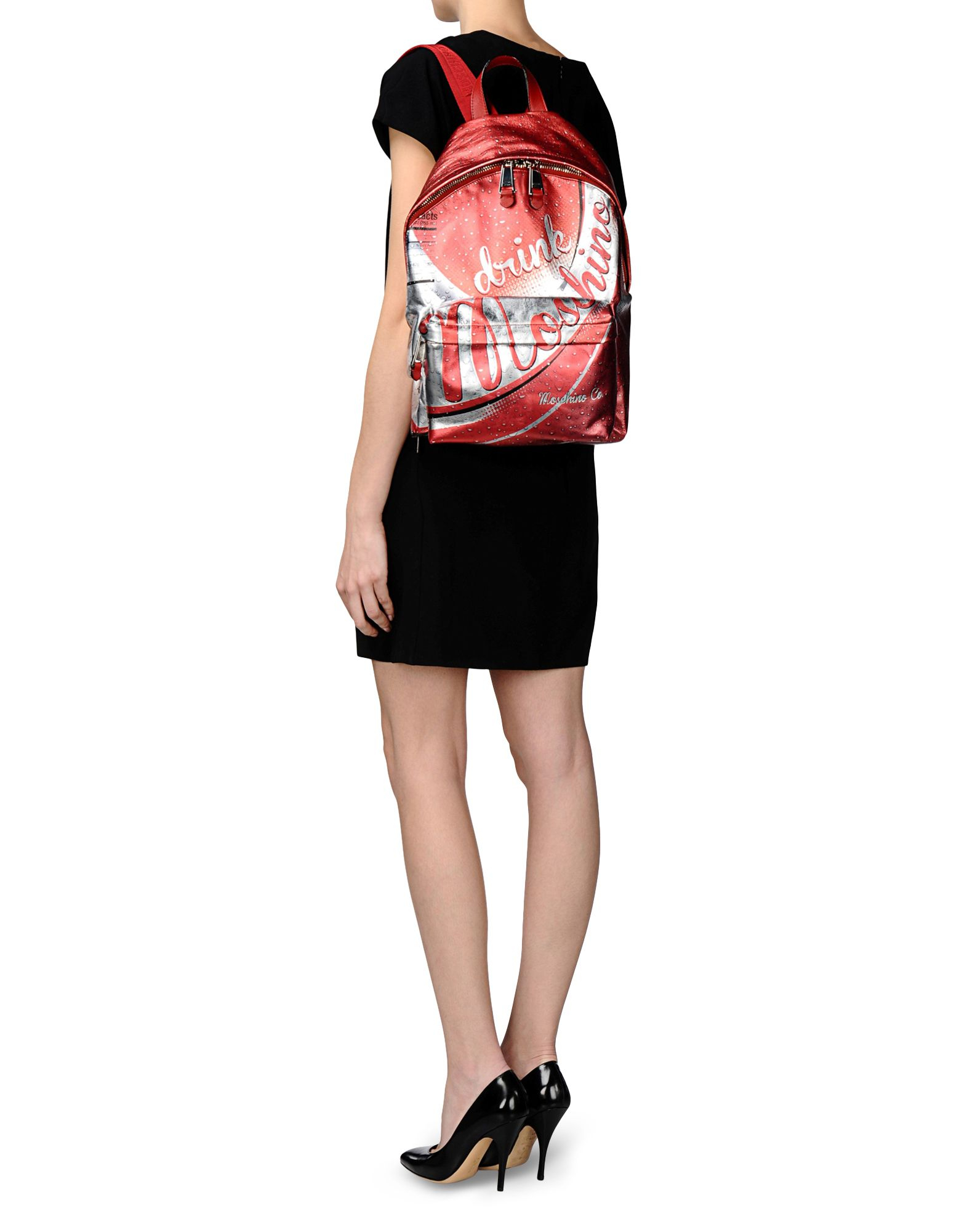 Lyst Moschino Drink Sheepskin Shoulder Bag in Red