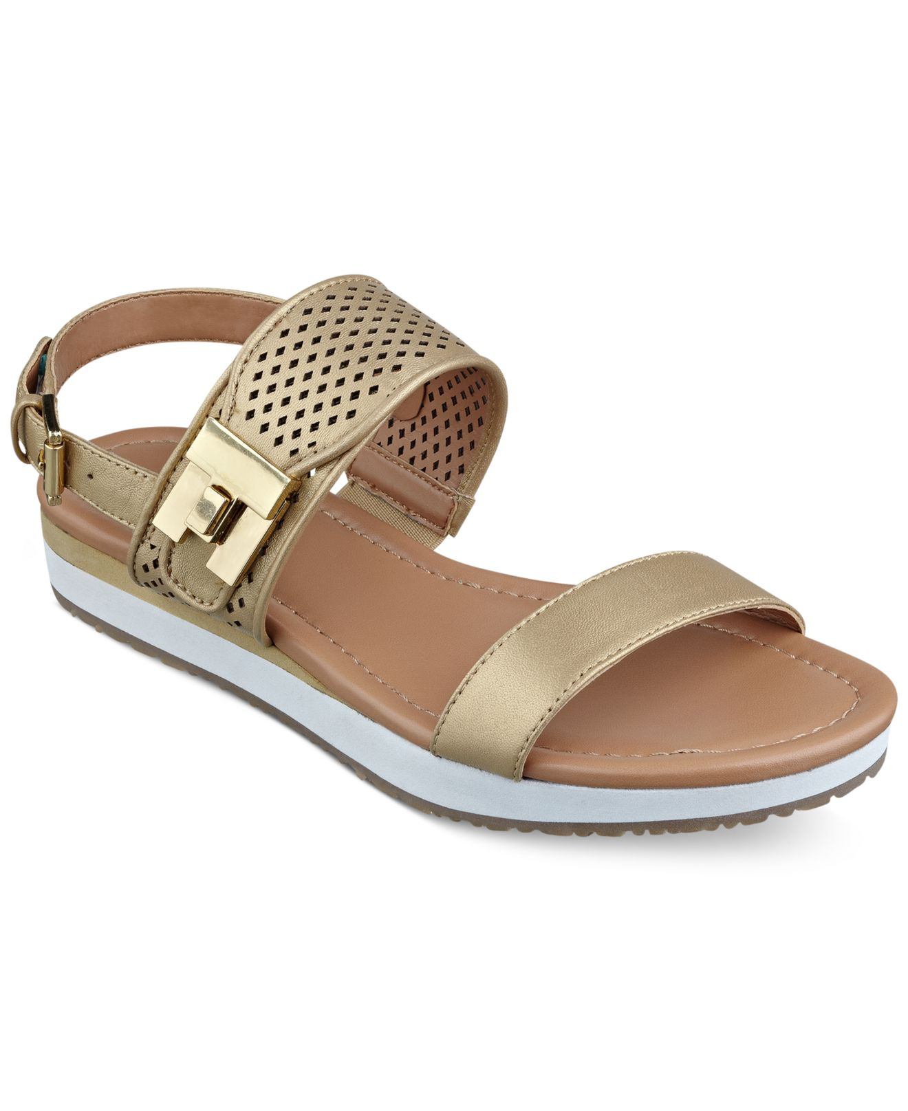 tommy hilfiger slides rose gold